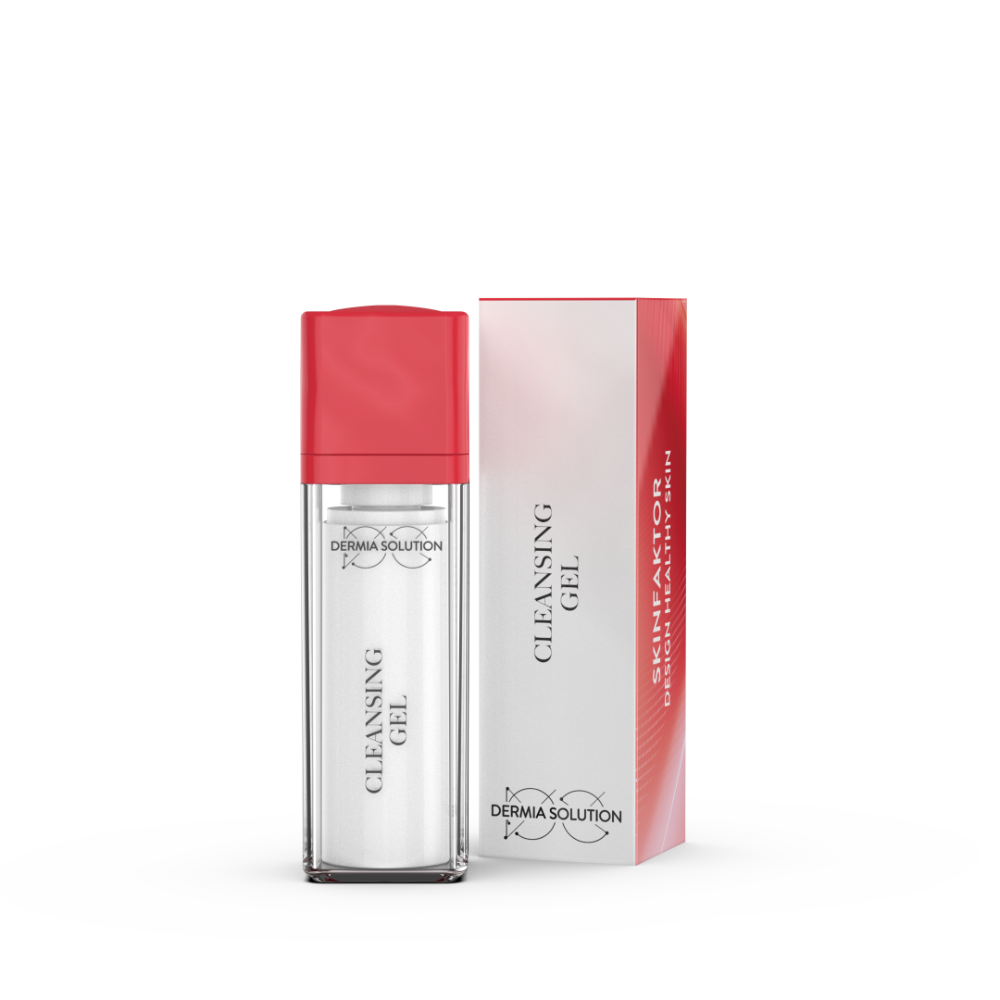 Dermia Solution Cleansing Gel kelioninis – mini veido valomasis gelis (15 ml)