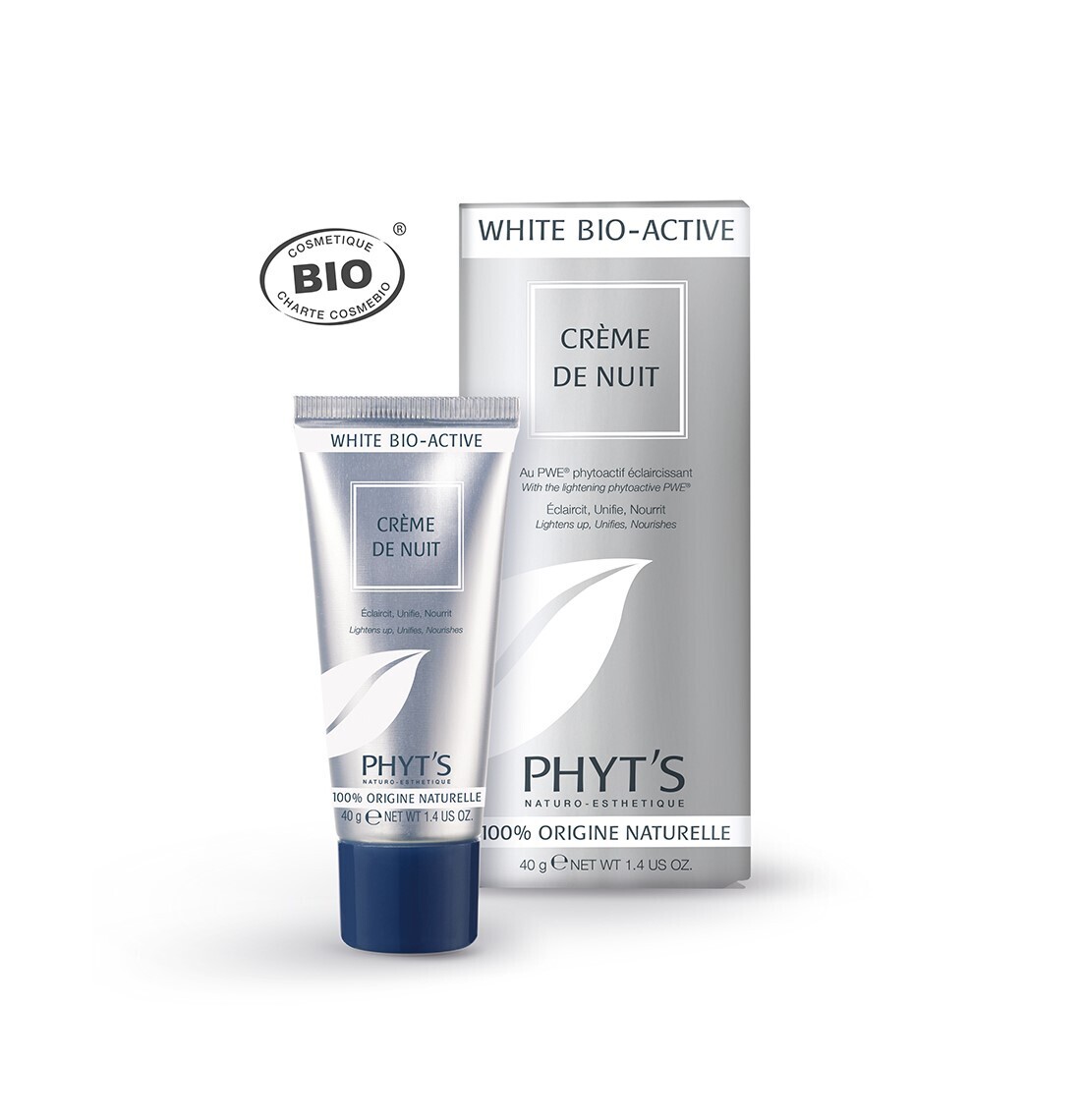 Phyt’s Crème de nuit White Bio Active – naktinis skaistinamasis kremas (40 g)