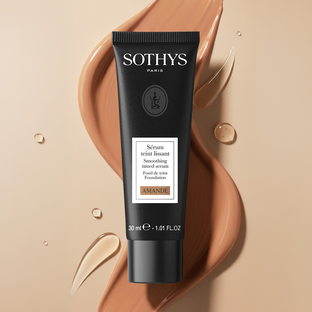 SOTHYS Glotninantis makiažo pagrindas Amande – su serumu, švytinti oda, 30 ml