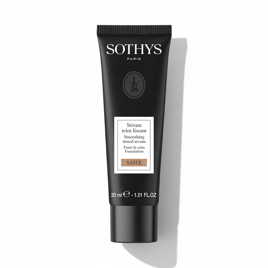 SOTHYS Glotninantis makiažo pagrindas Sable – su serumu, švytinti oda, 30 ml