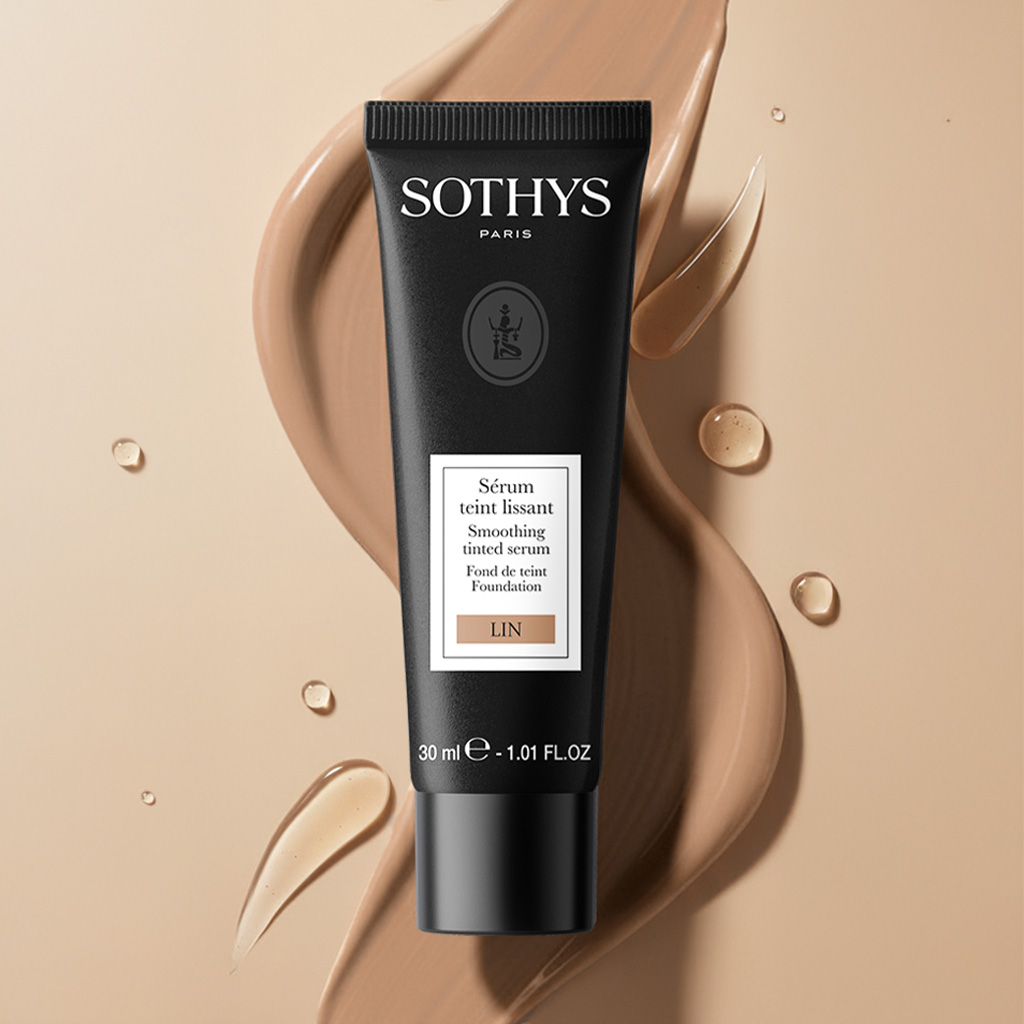 SOTHYS Glotninantis makiažo pagrindas Lin – su serumu, švytinti oda, 30 ml