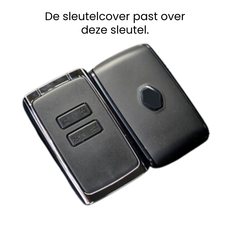 Zwarte lederen cover met okerbruine stiksels