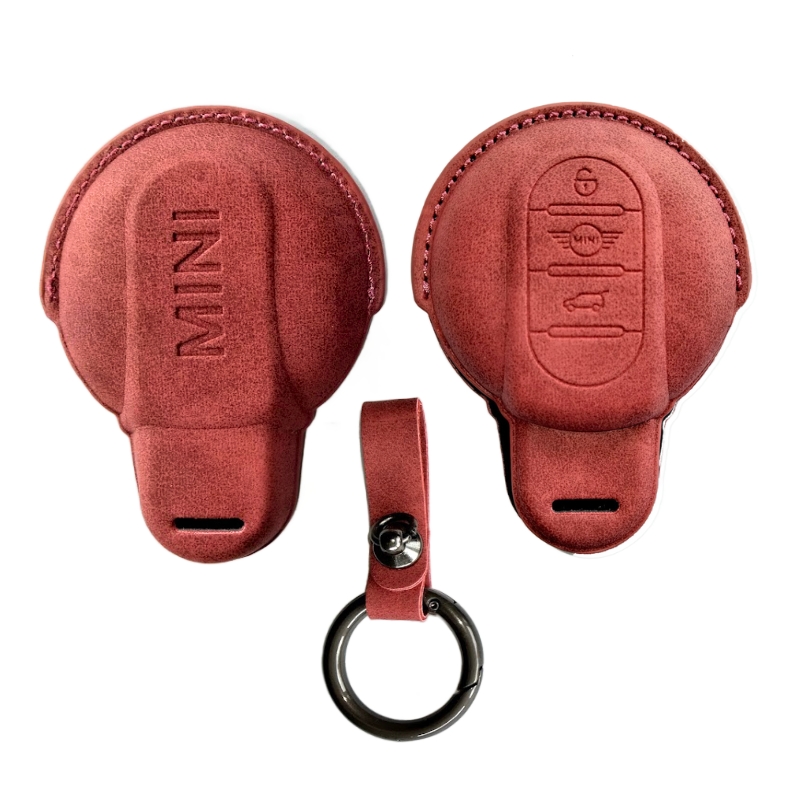 Roze suède sleutelcover