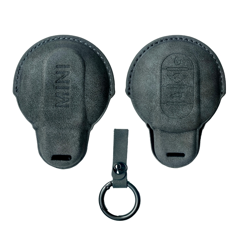 Grijze suède sleutelcover