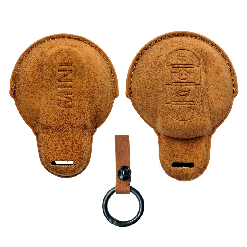 Bruine suède sleutelcover