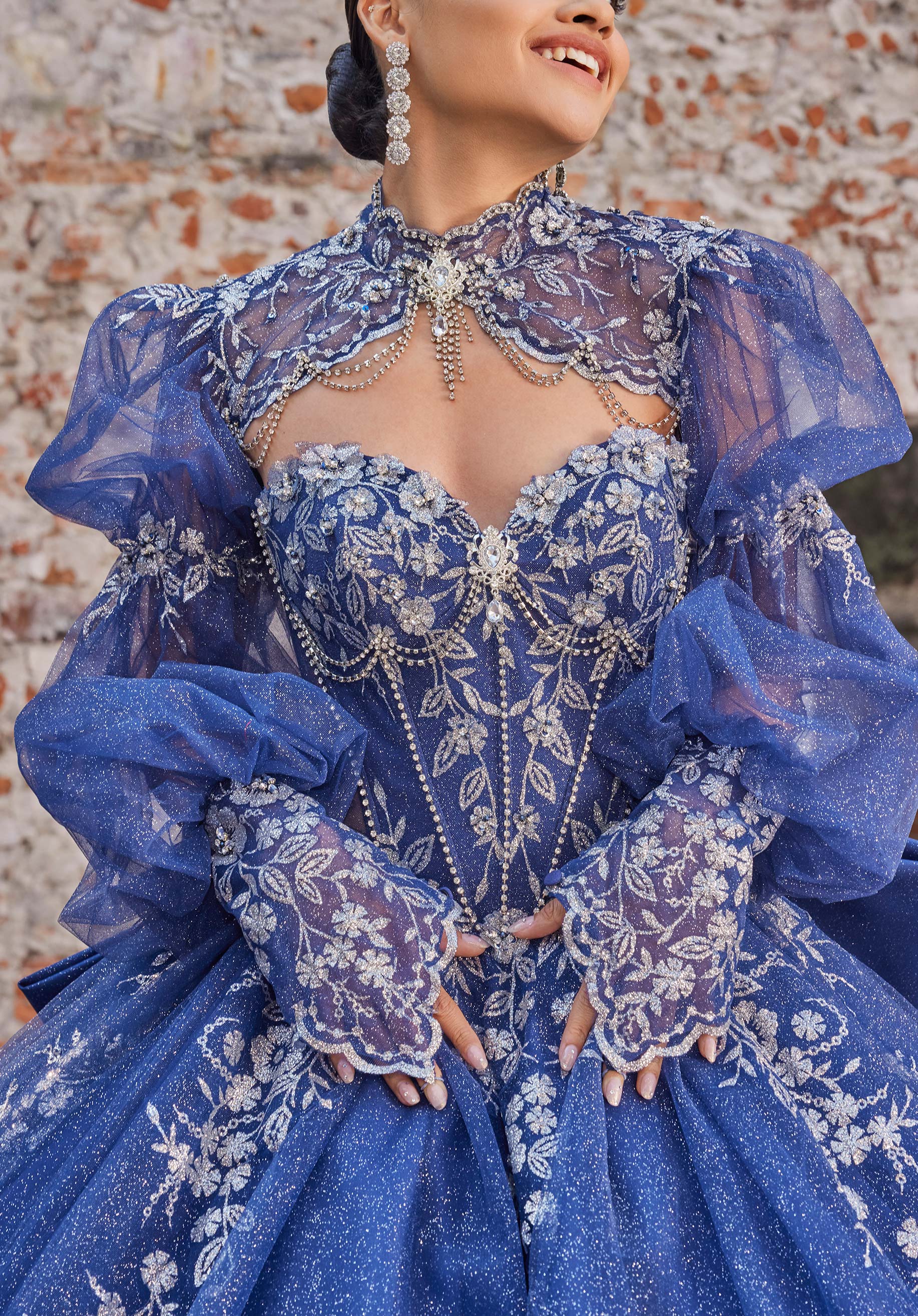 Alma Quinceañera Dress Vizcaya 89481Size 2 Emerald/Gold 