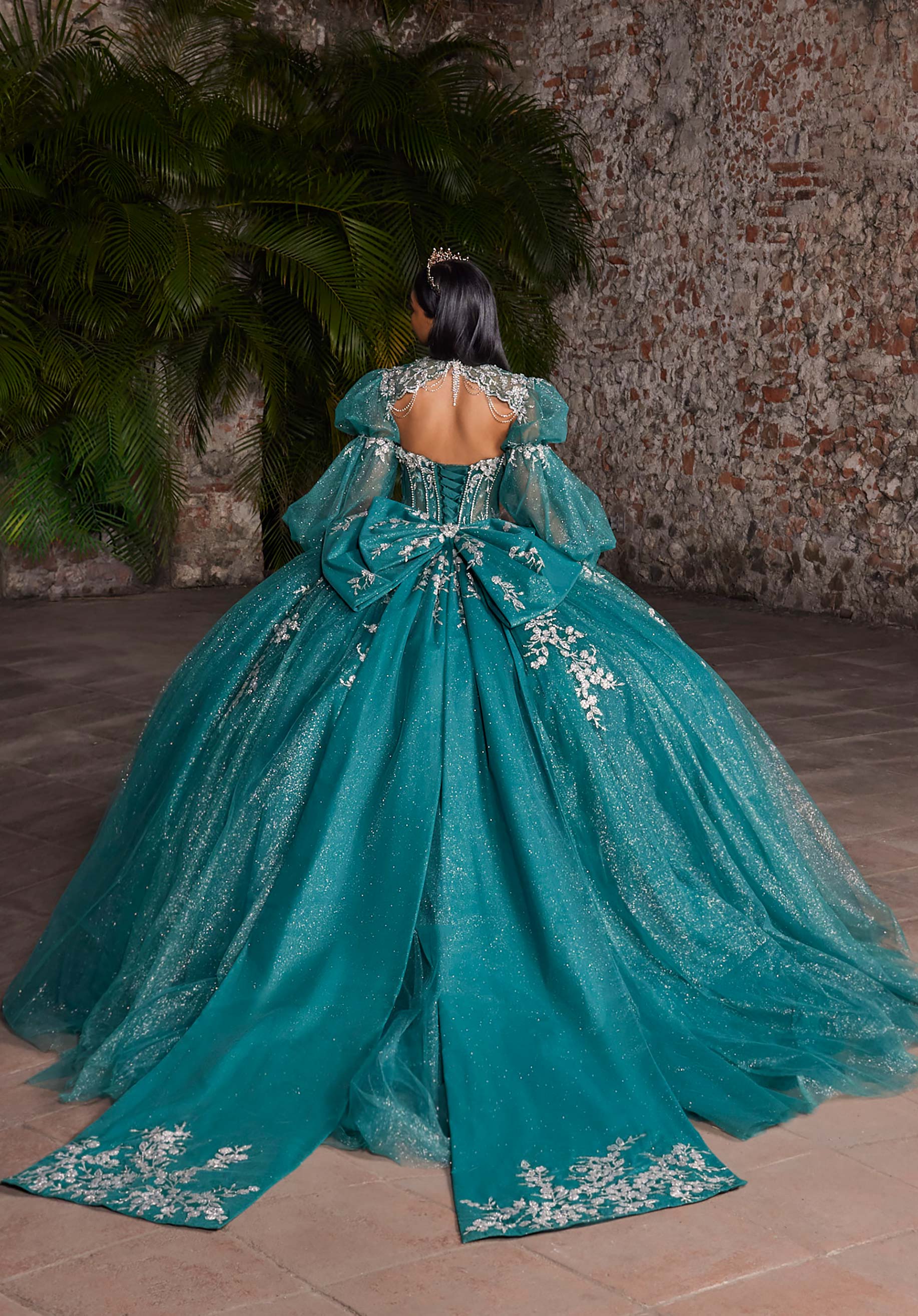 Alma Quinceañera Dress Vizcaya 89481Size 2 Emerald/Gold 