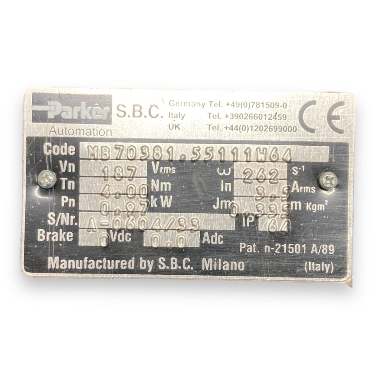 Servo Motor  PARKER	