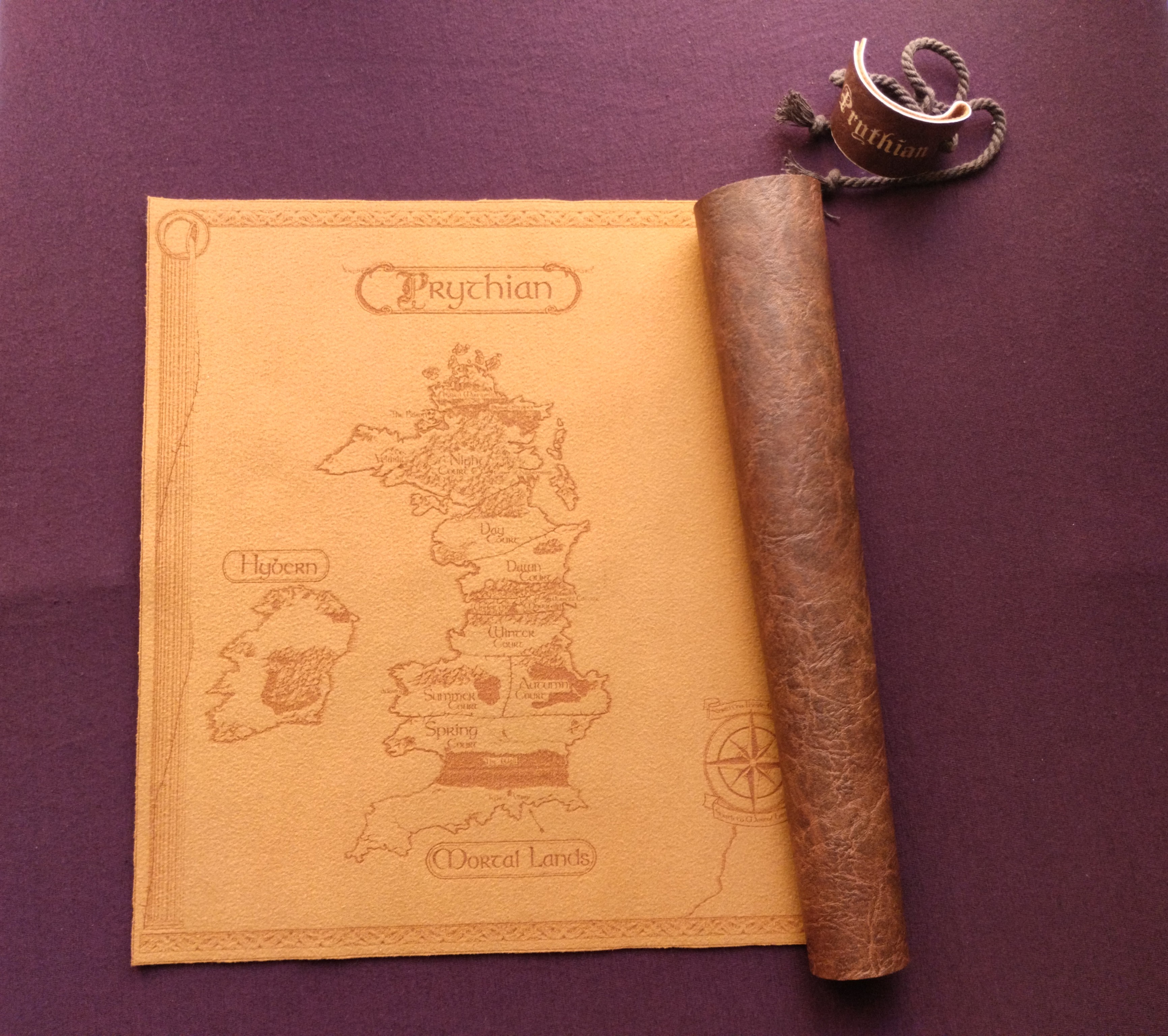 Prythian Map Faux Leather, Acotar World Map, A Court of Thorns and Roses Fantasy Map, Larp, Cosplay, RPG, DnD