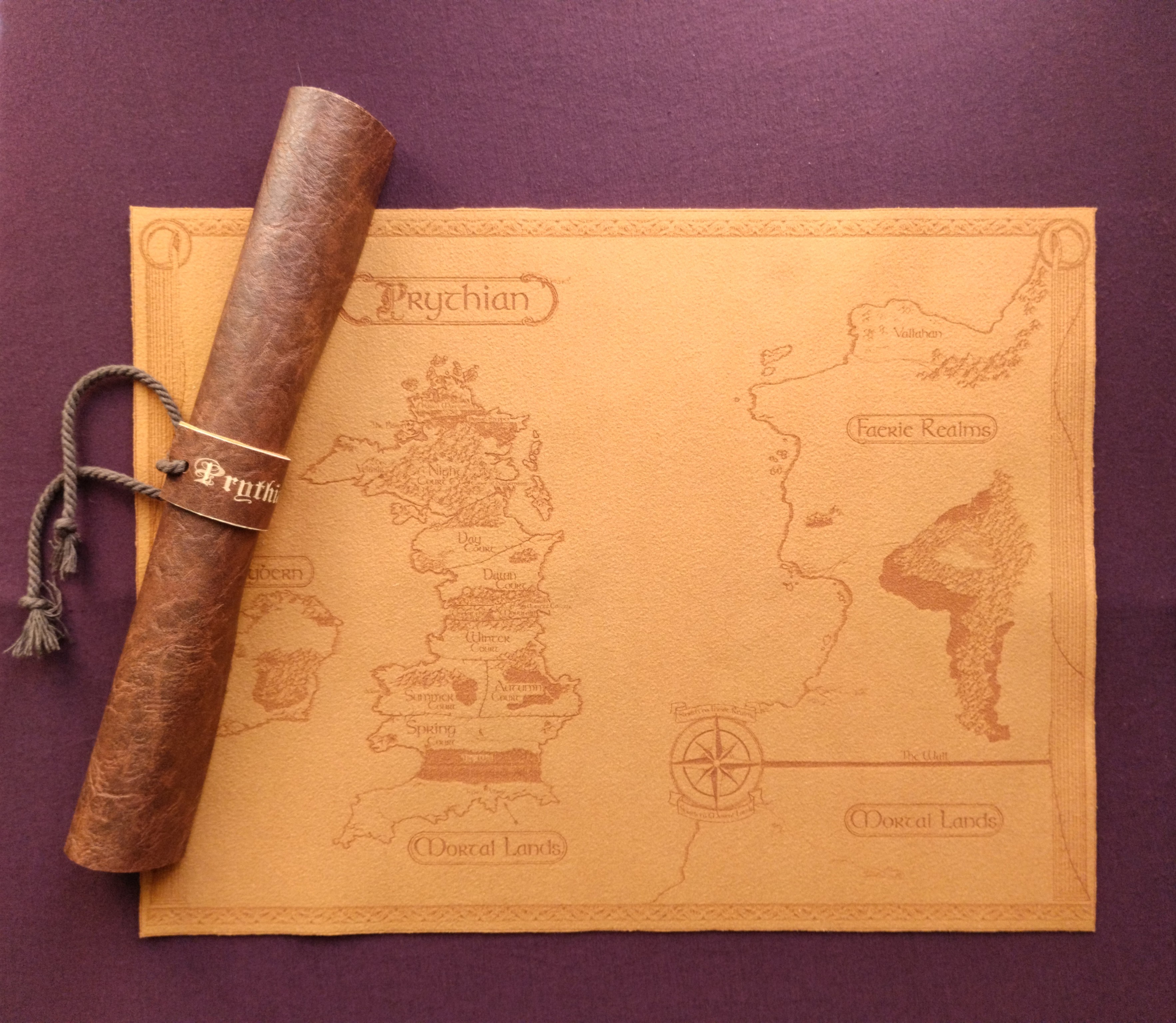 Prythian Map Faux Leather, Acotar World Map, A Court of Thorns and Roses Fantasy Map, Larp, Cosplay, RPG, DnD