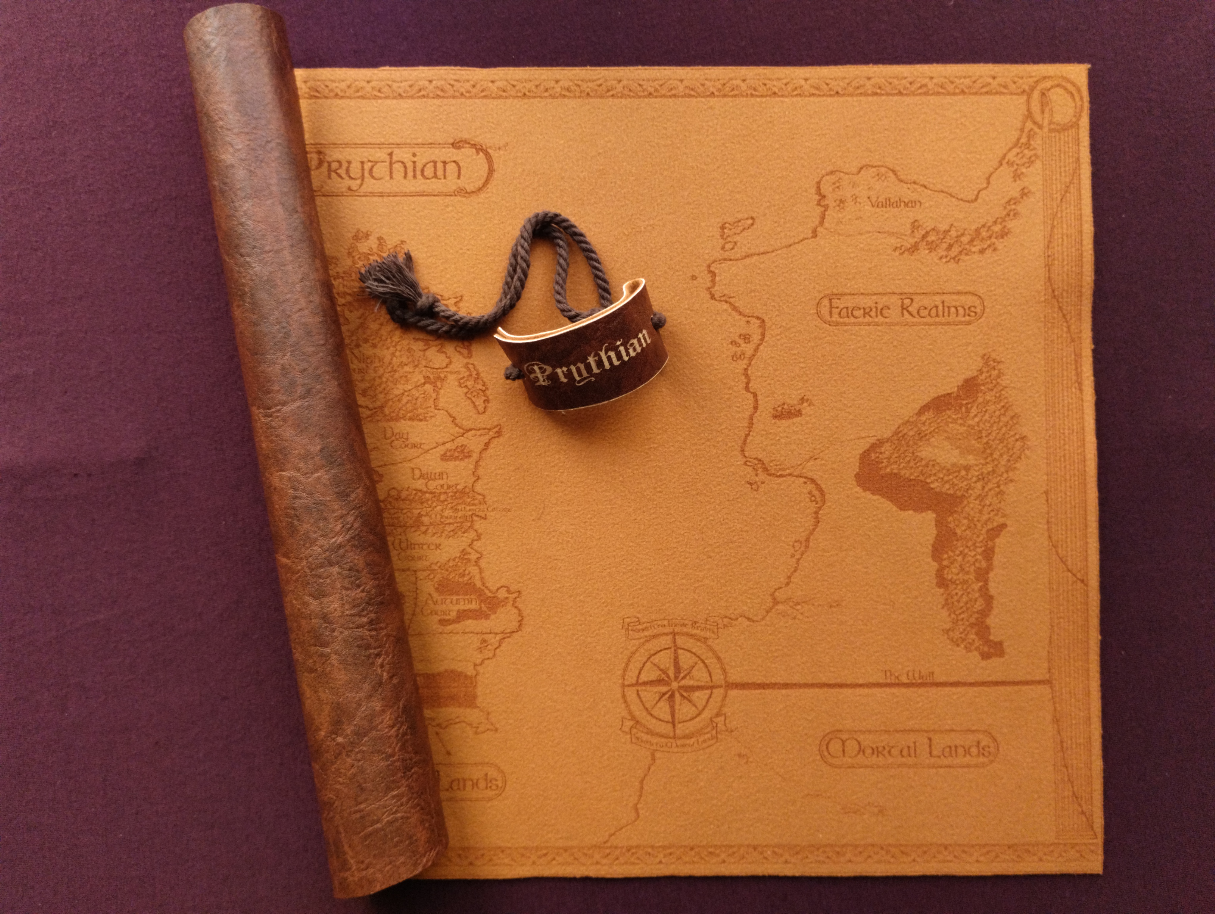 Prythian Map Faux Leather, Acotar World Map, A Court of Thorns and Roses Fantasy Map, Larp, Cosplay, RPG, DnD