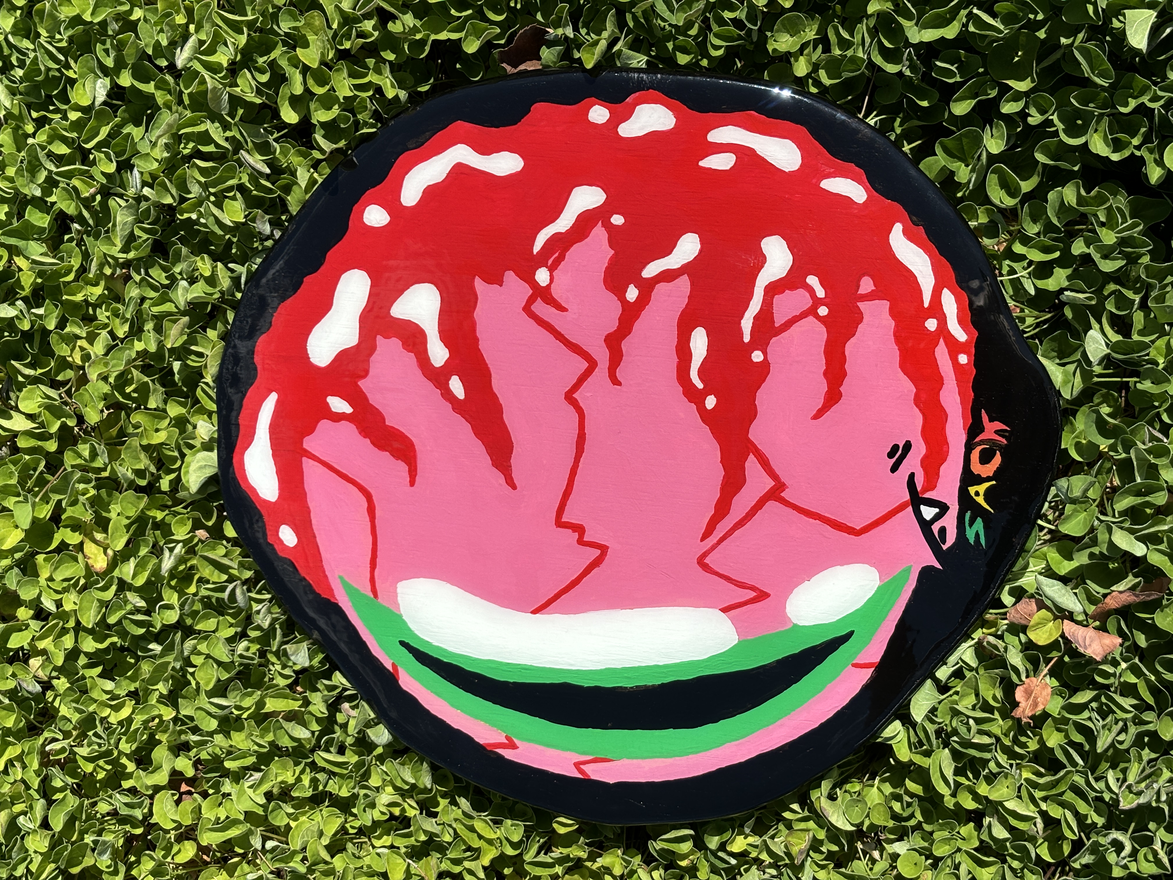 Original "Joey Eyeball" Wood Cut Painting w Epoxy Finish