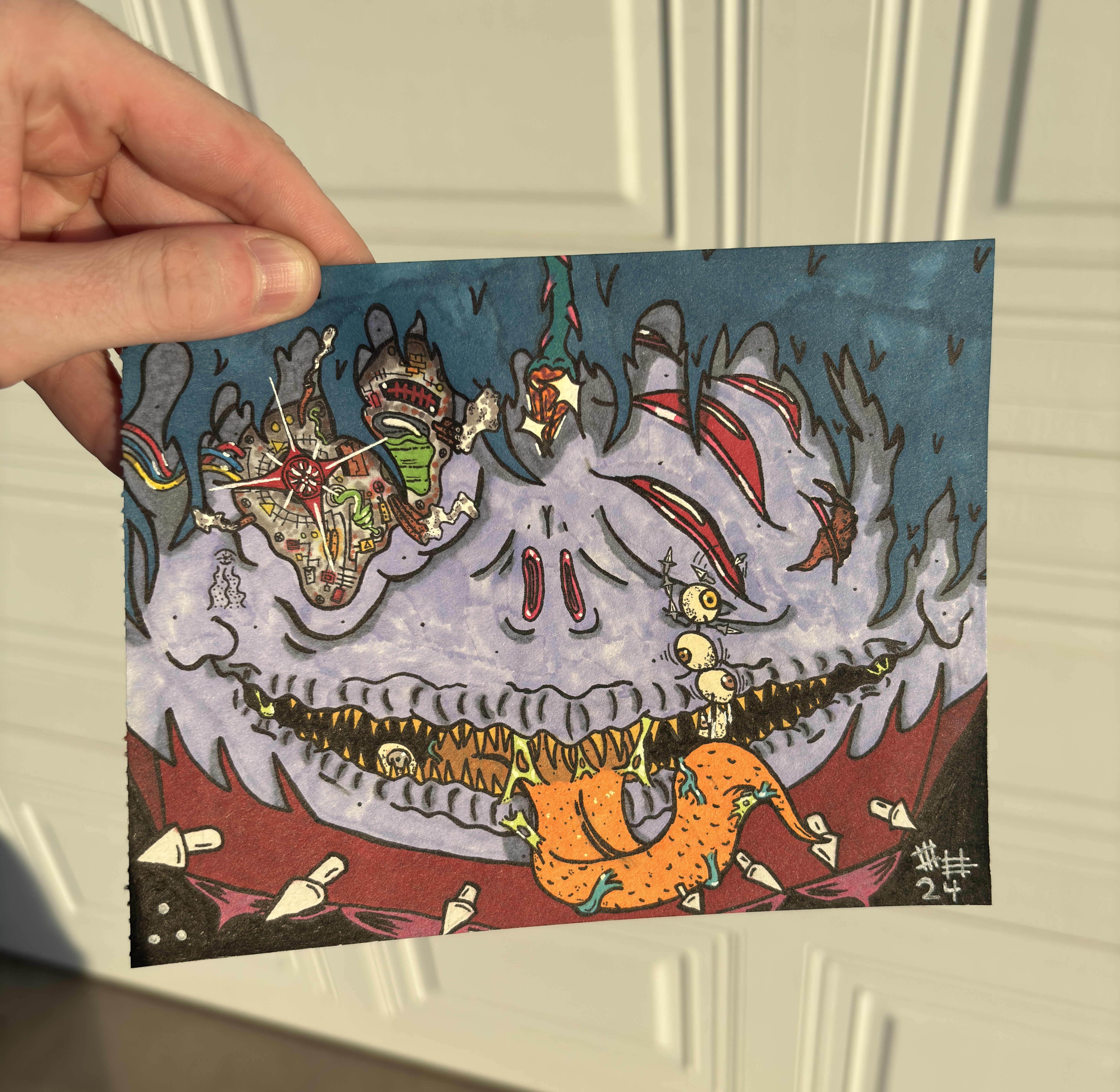 "Cyber Goblin" Face Illustration