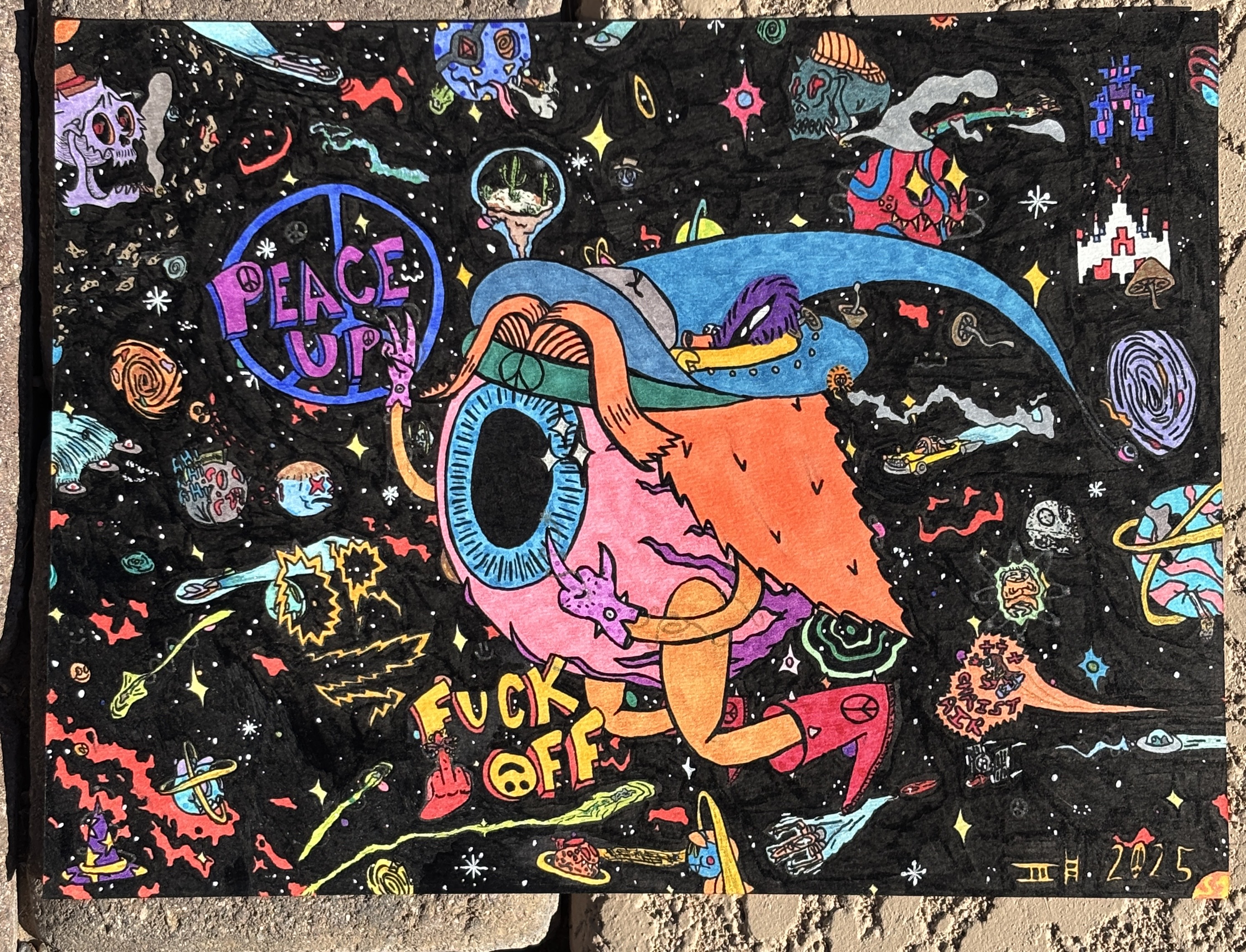 Peace Up Or Fuck Off Illustration 