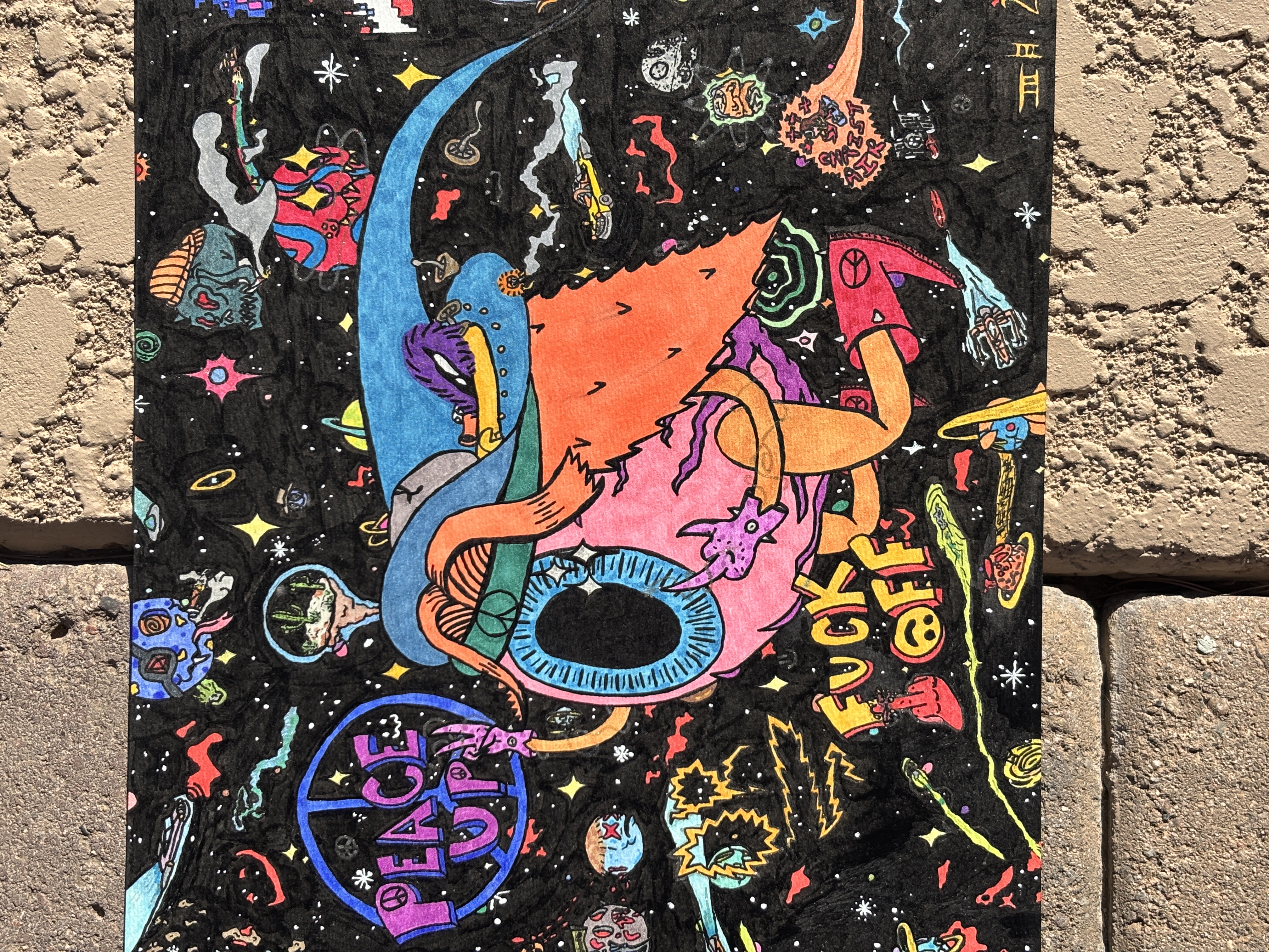 Peace Up Or Fuck Off Illustration 