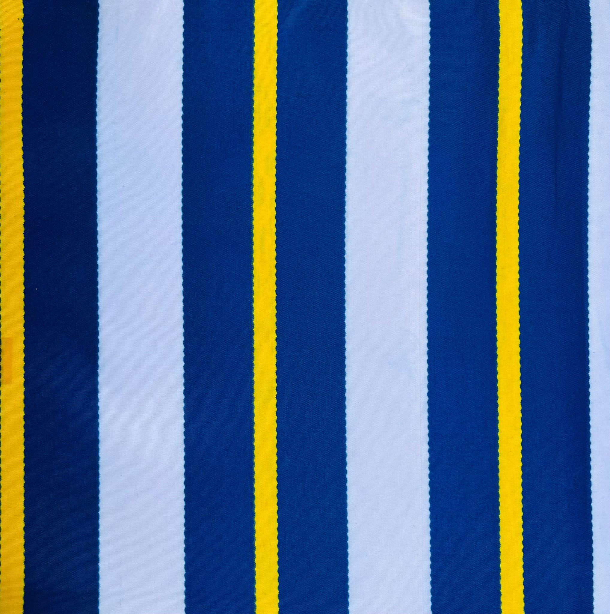 Blue, yellow and white stripes