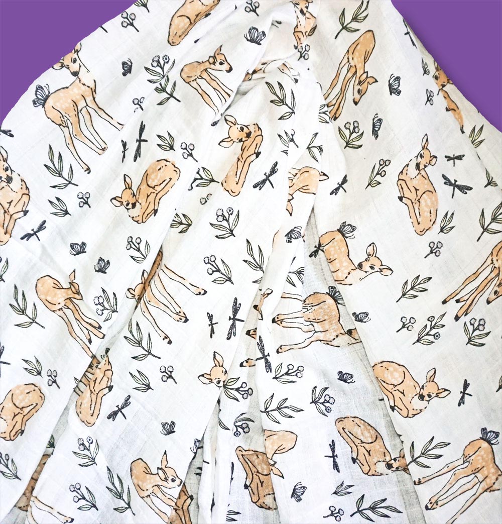 Baby Girl Gifts: Baby Girl Clothes "Deer Little Darling" Red Bodysuit and Muslin Swaddle Wrap