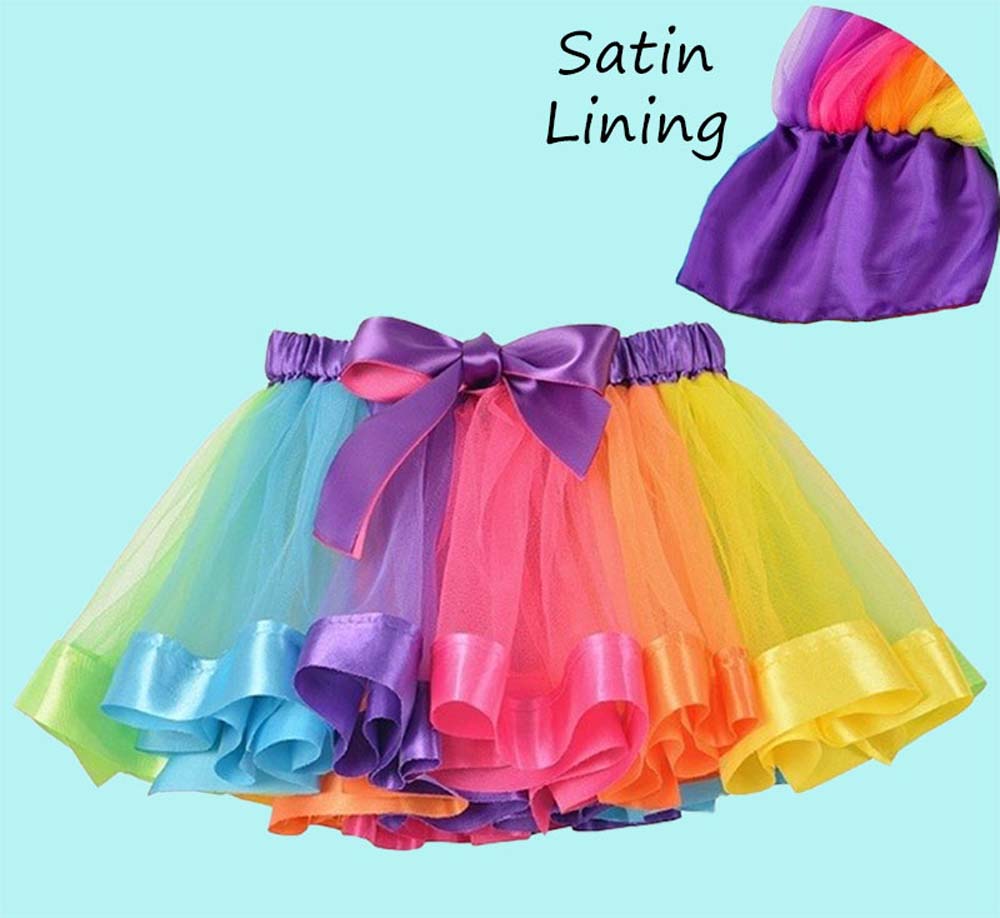 Toddler girl clothes: Pink T shirt "Little Ray of Sunshine” Girl T shirt with Rainbow Tutu