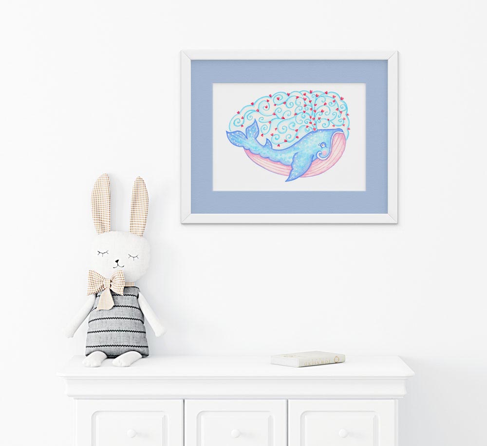 Baby Shower Gifts: Unisex Baby Clothes 'Whaley Loved' Blue Baby Romper with Muslin Swaddle Wrap