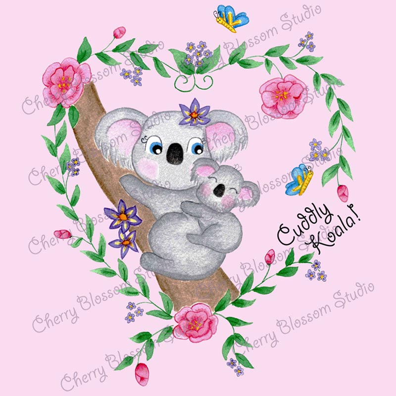 Baby Girl Clothes: Koala Onesie "Cuddly Koala" Pink Romper with Baby Tutu and Flower Headband