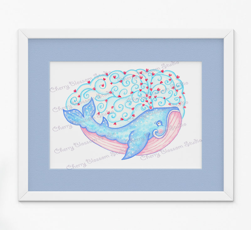 Baby gift set: Blue onesie with whale print. Baby romper and baby wrap gift set for newborn