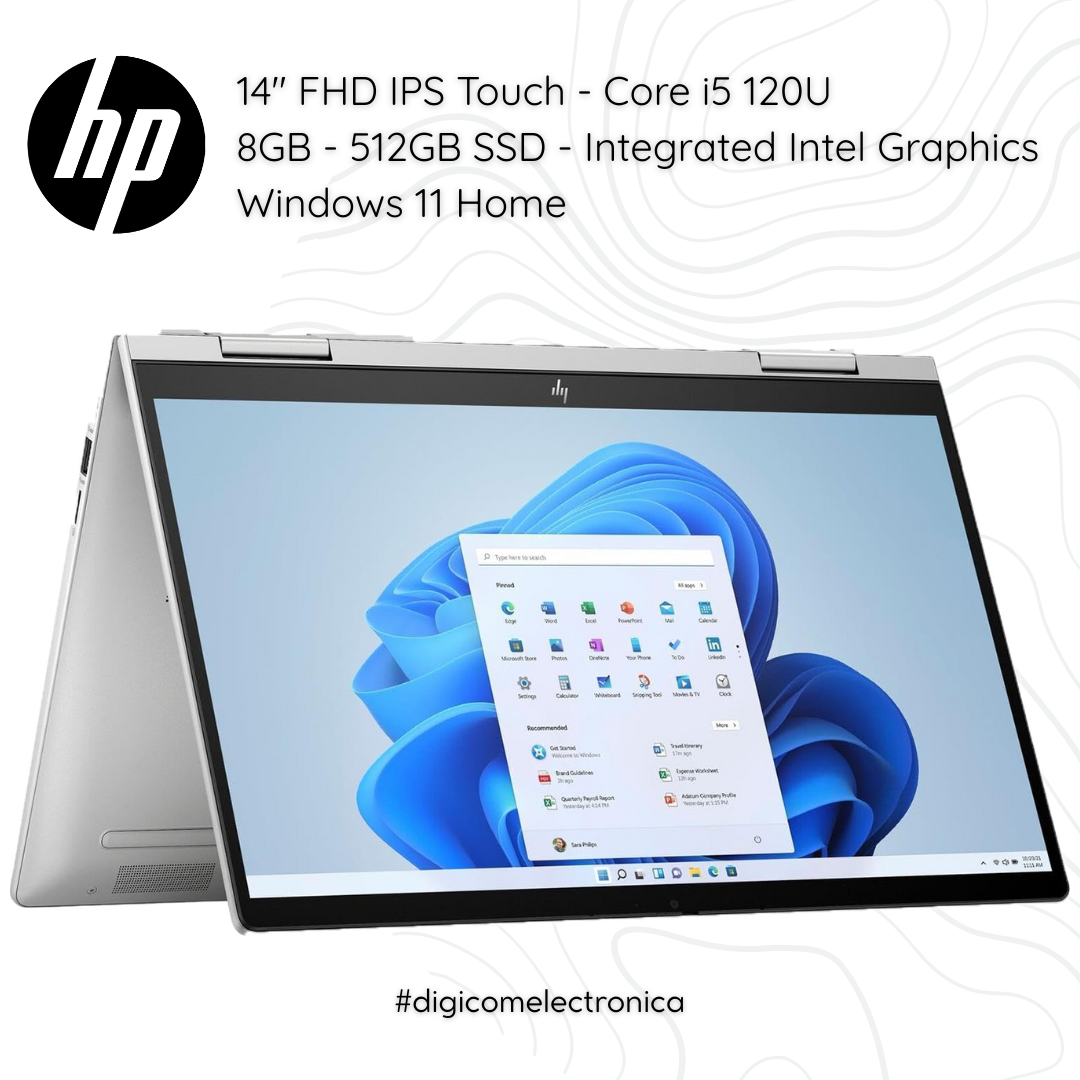 HP 14-es1013dx Envy X360 2-in-1 14" FHD IPS Touch Ci5 120U 8GB 512GB SSD Windows 11 Home