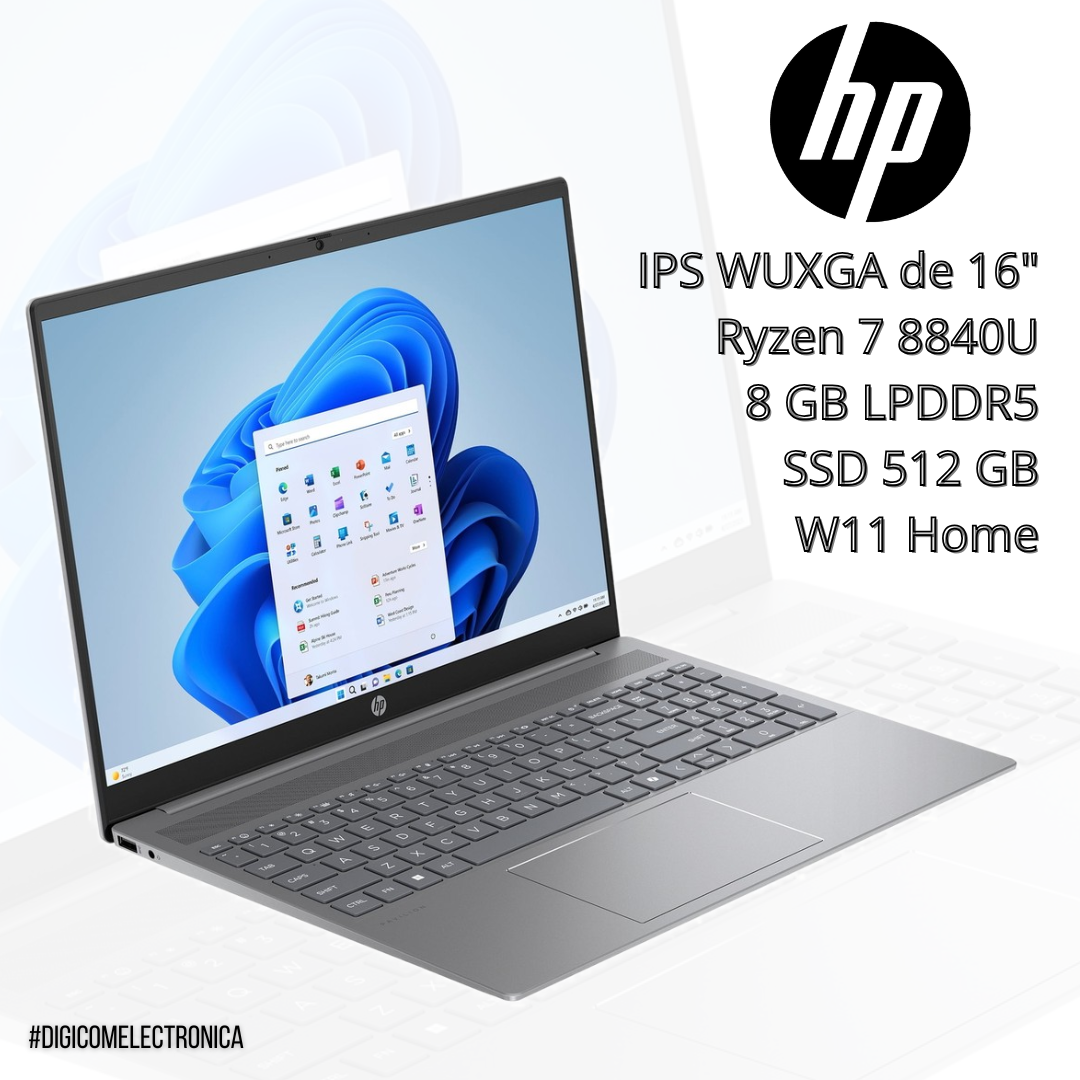 HP Pavilion 16-AG0070WM 16" AMD Ryzen 7 8840U 8 GB LPDDR5 512 GB SSD
