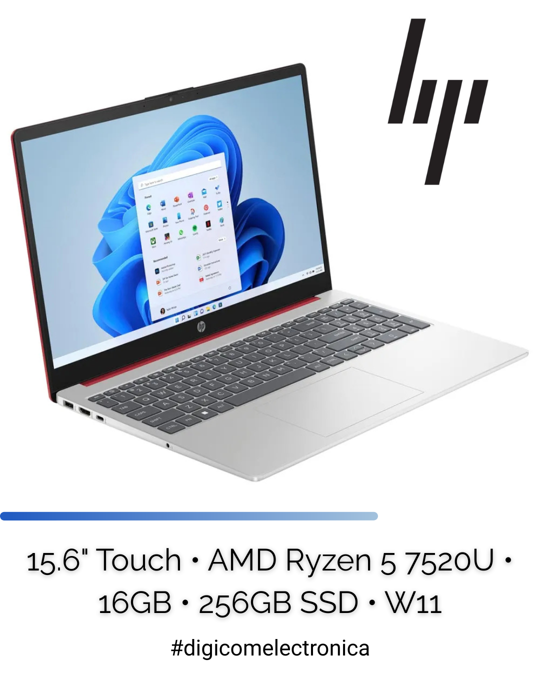 HP FC0245DX 15.6" Touch AMD Ryzen 5 7520U 16GB - 256GB SSD W11