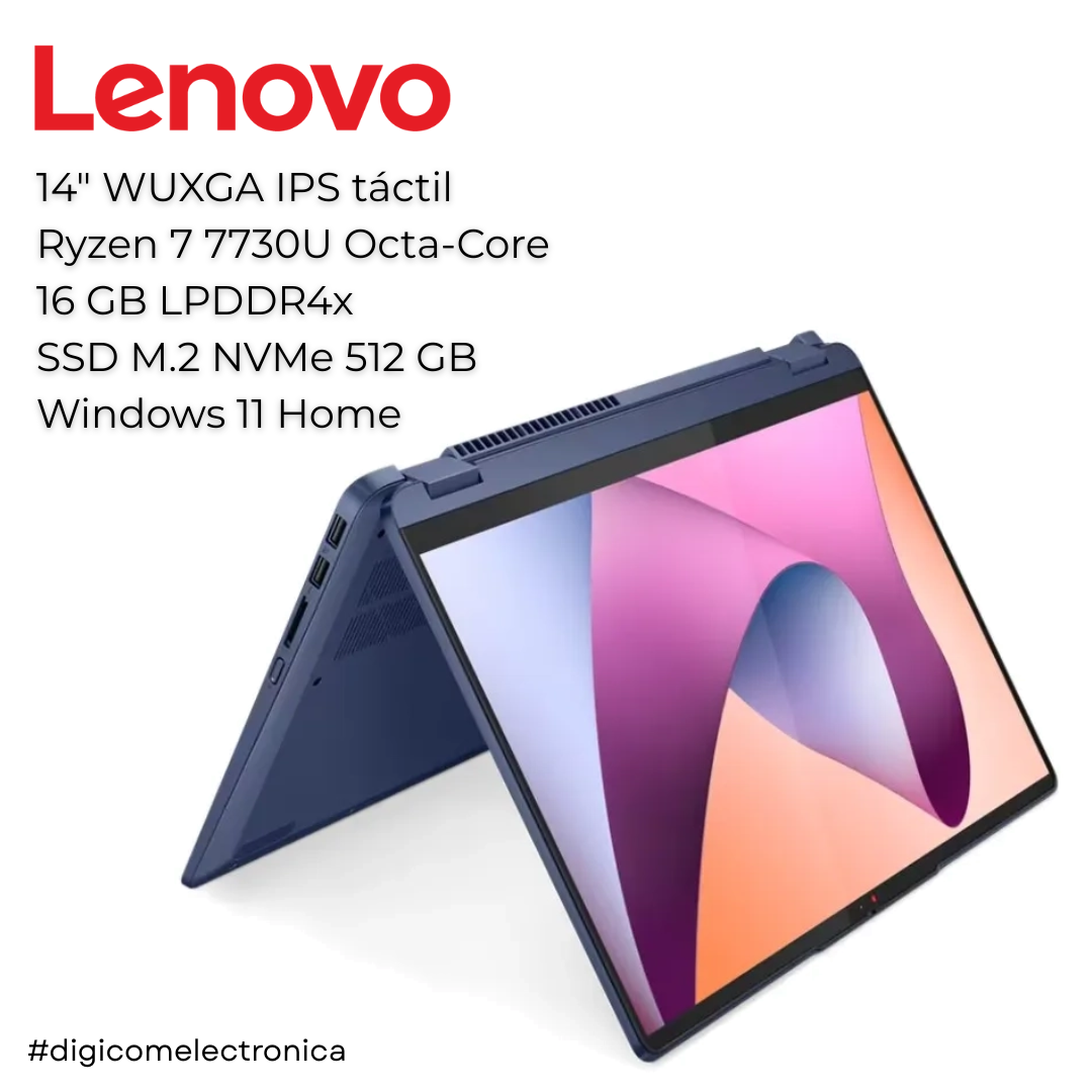 Lenovo 82XX003YUS Flex 5 14" Touch Ryzen 7 7730U 16 GB LPDDR4x 512 GB SSD - Abyss Blue 