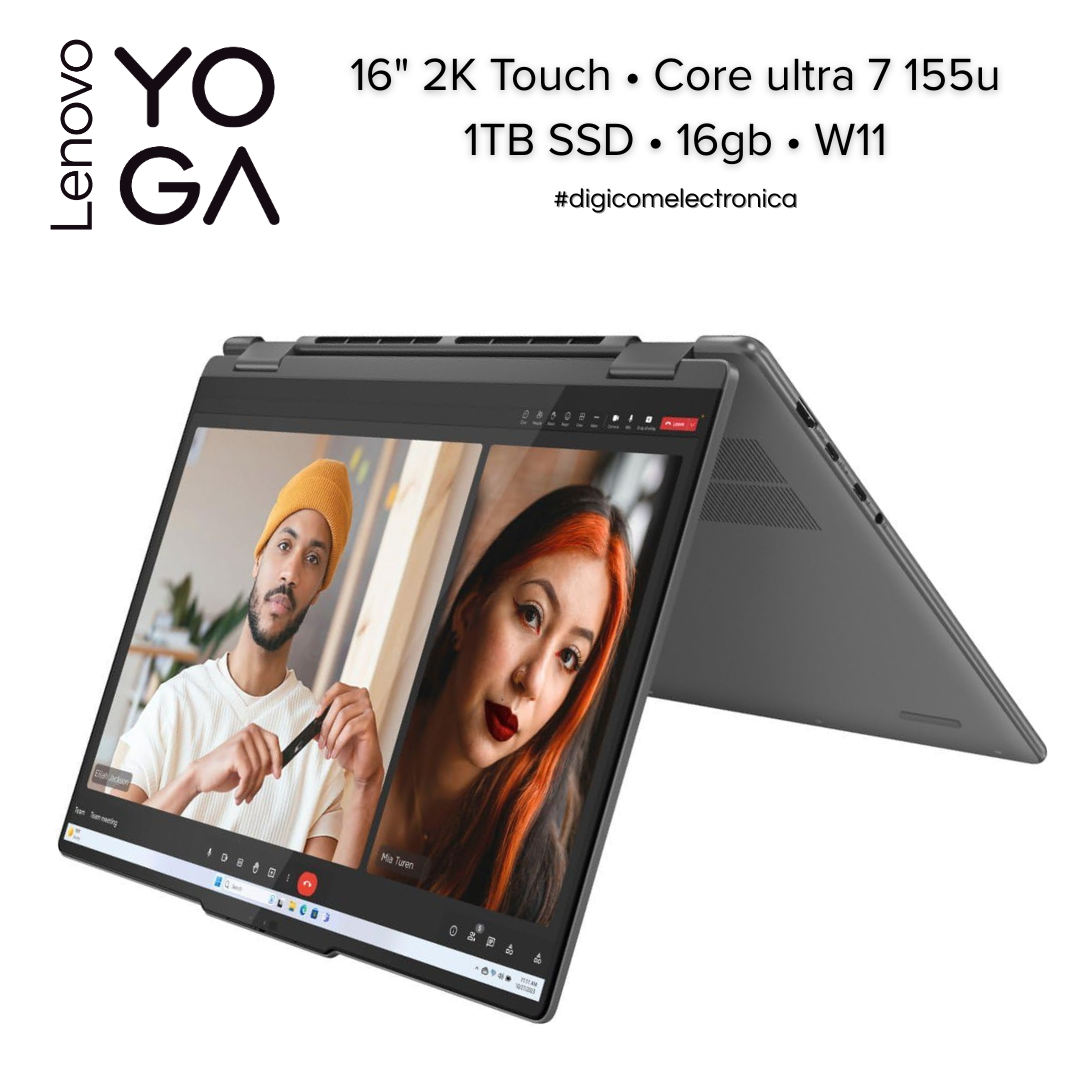 Lenovo Yoga 7 83DL0002US 2 en 1  16" 2K Core Ultra 7-155U 16 GB DDR5 1 TB SSD Touch - Storm Grey