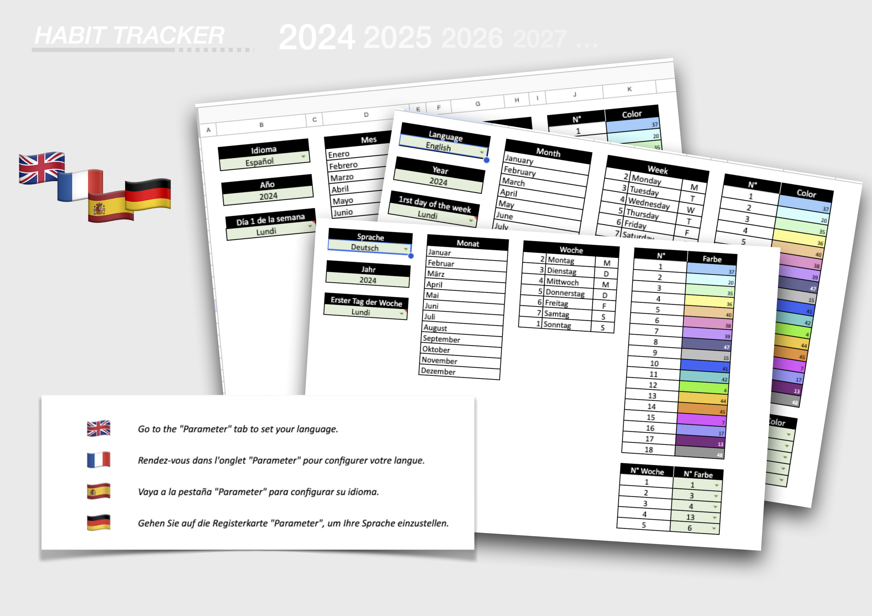 Habit Tracker : Suivre ses habitudes (Excel ou Google Sheets)