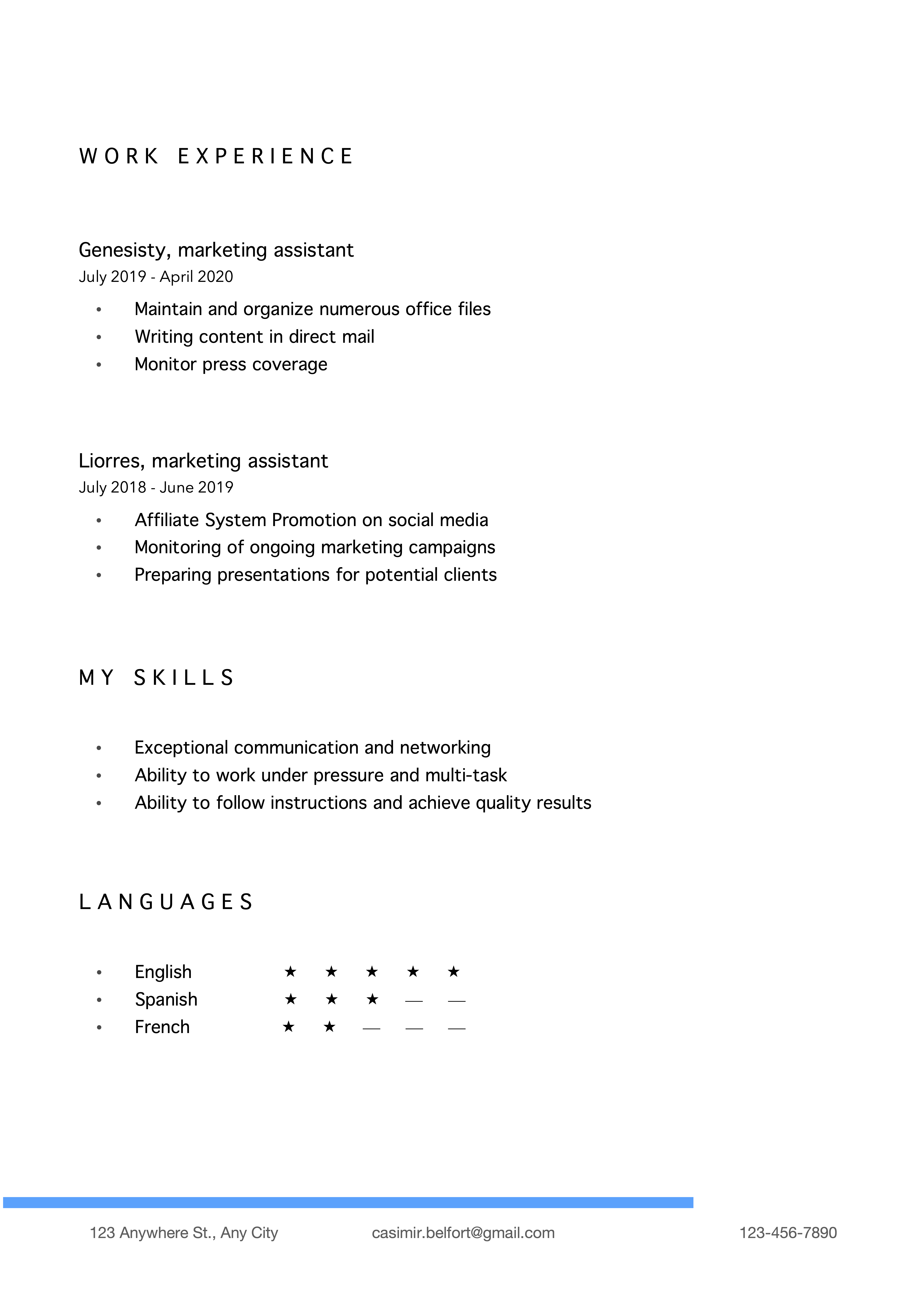 Curriculum vitae (CV) for Word, simple, refined, effective, original and in color.