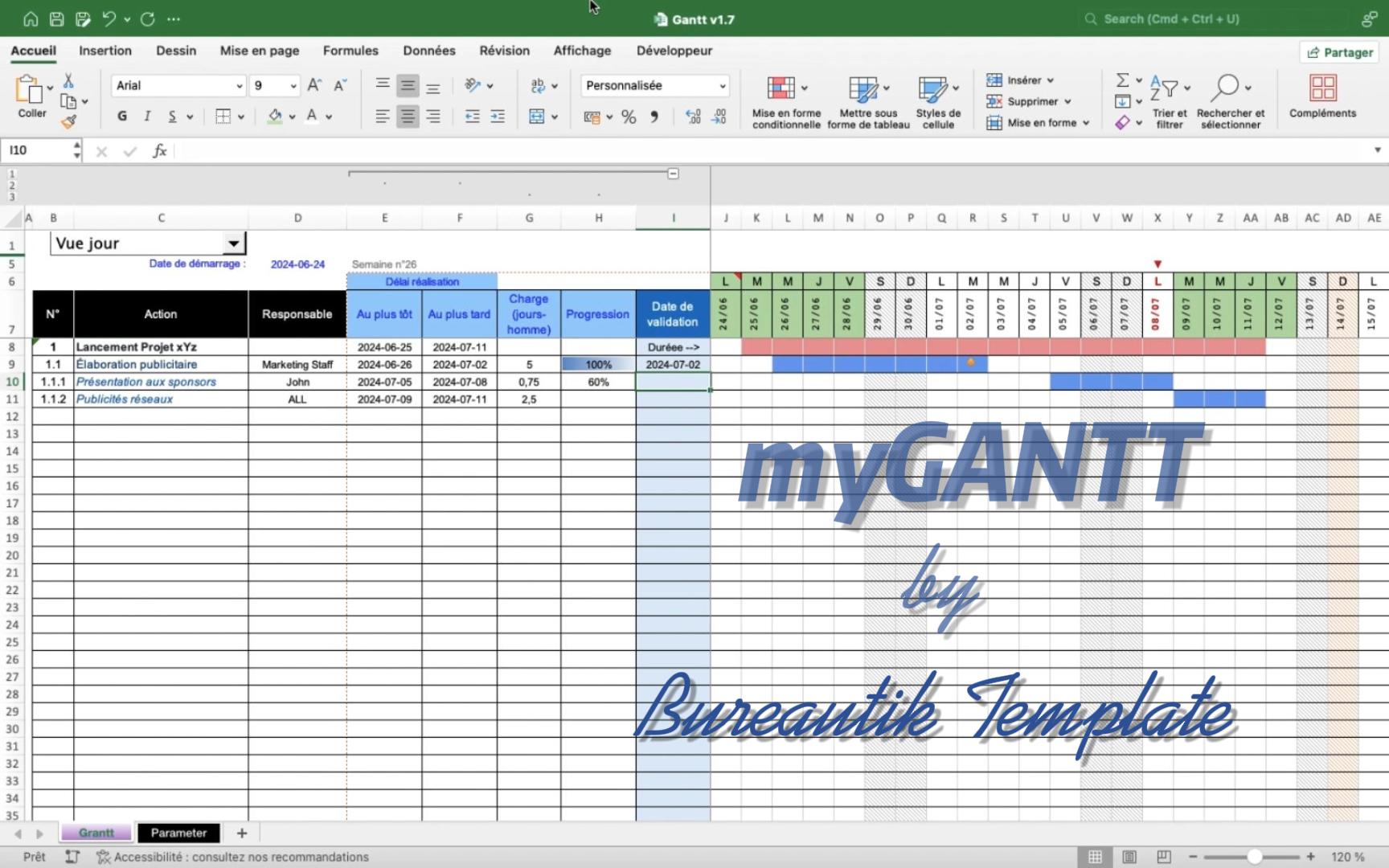 myGantt: Customizable GoogleSheet Gantt, Task Planner, Project Manager