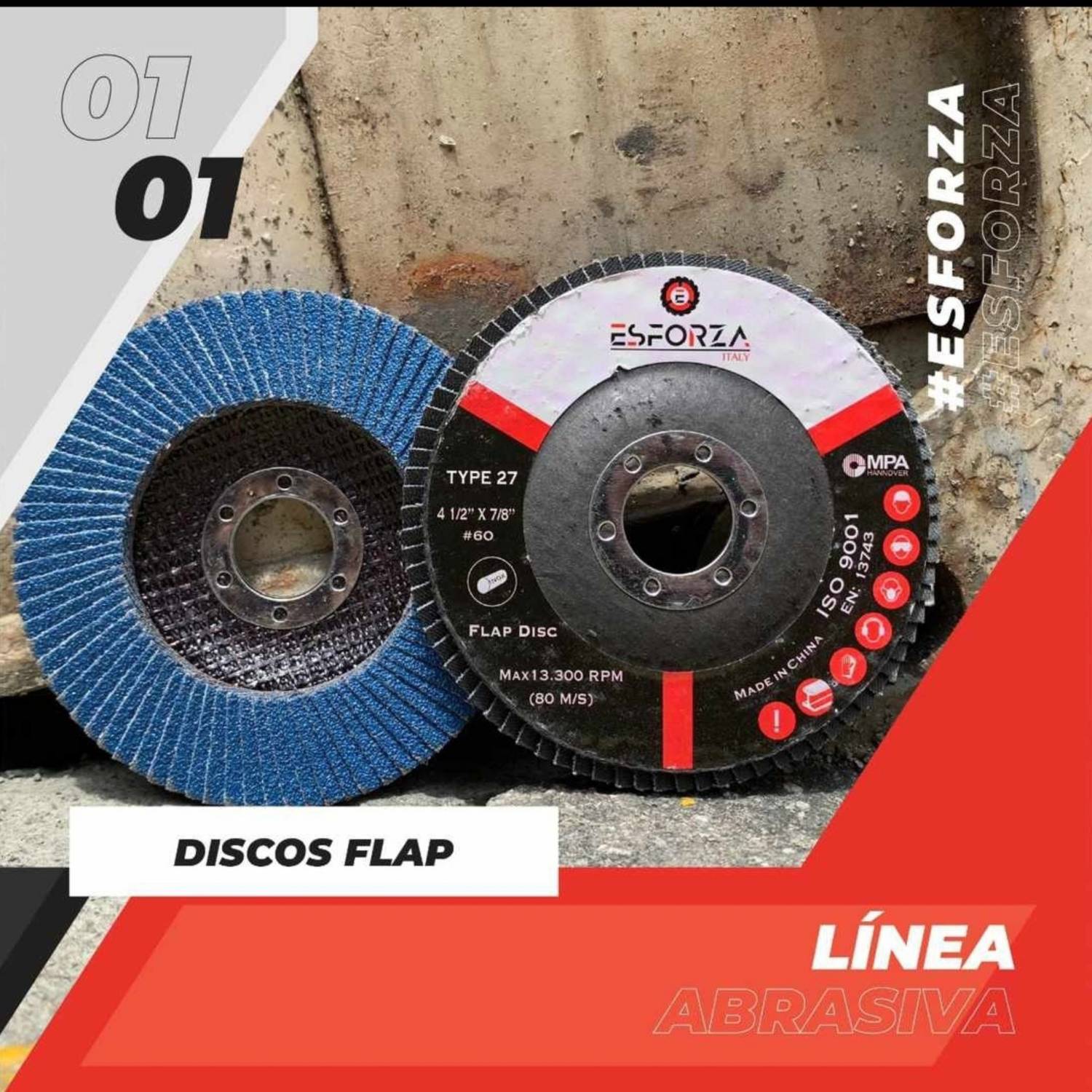 DISCO FLAP ESFORZA GR 60x41/2"x7/8" Z