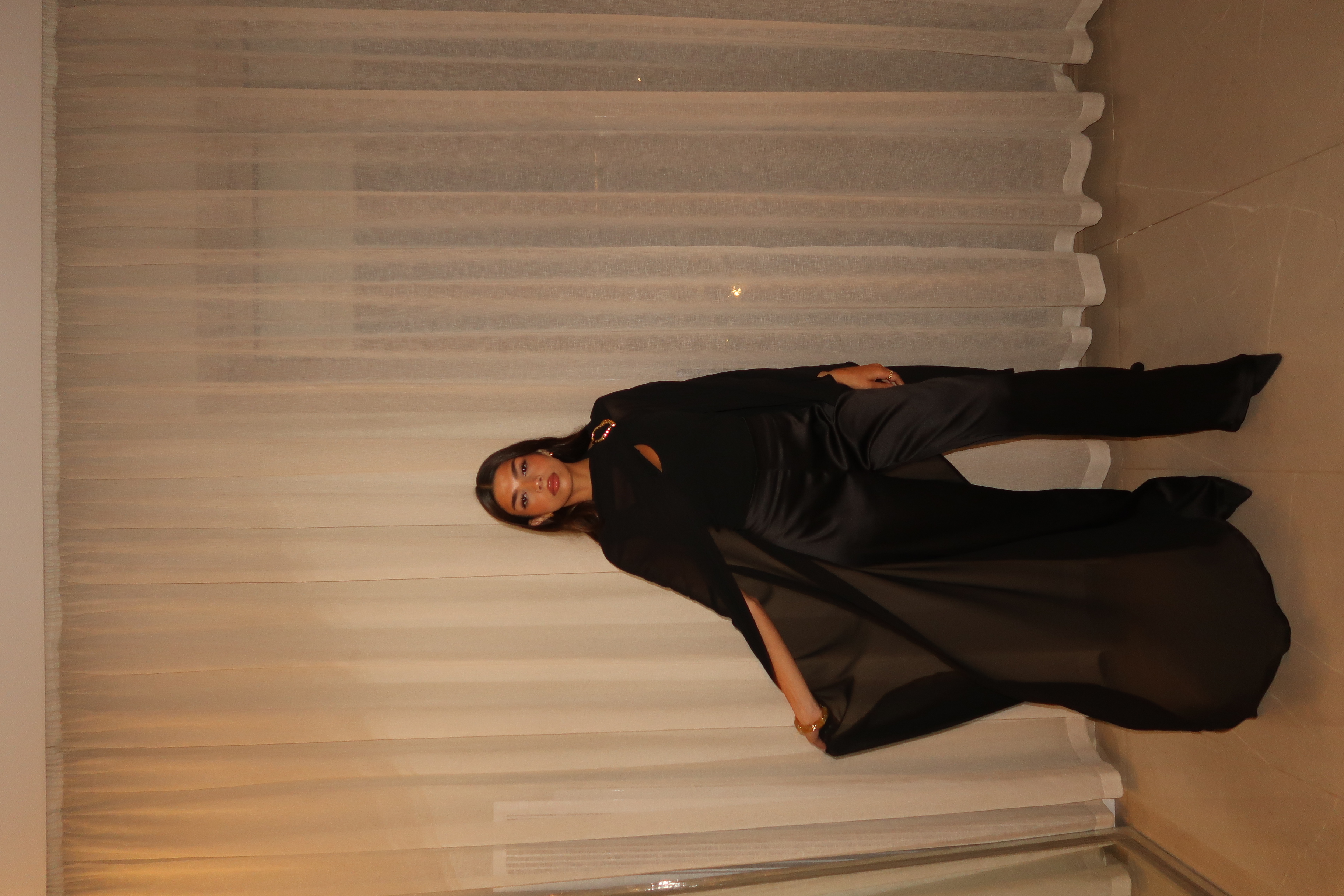 Black Layal Cape Set 