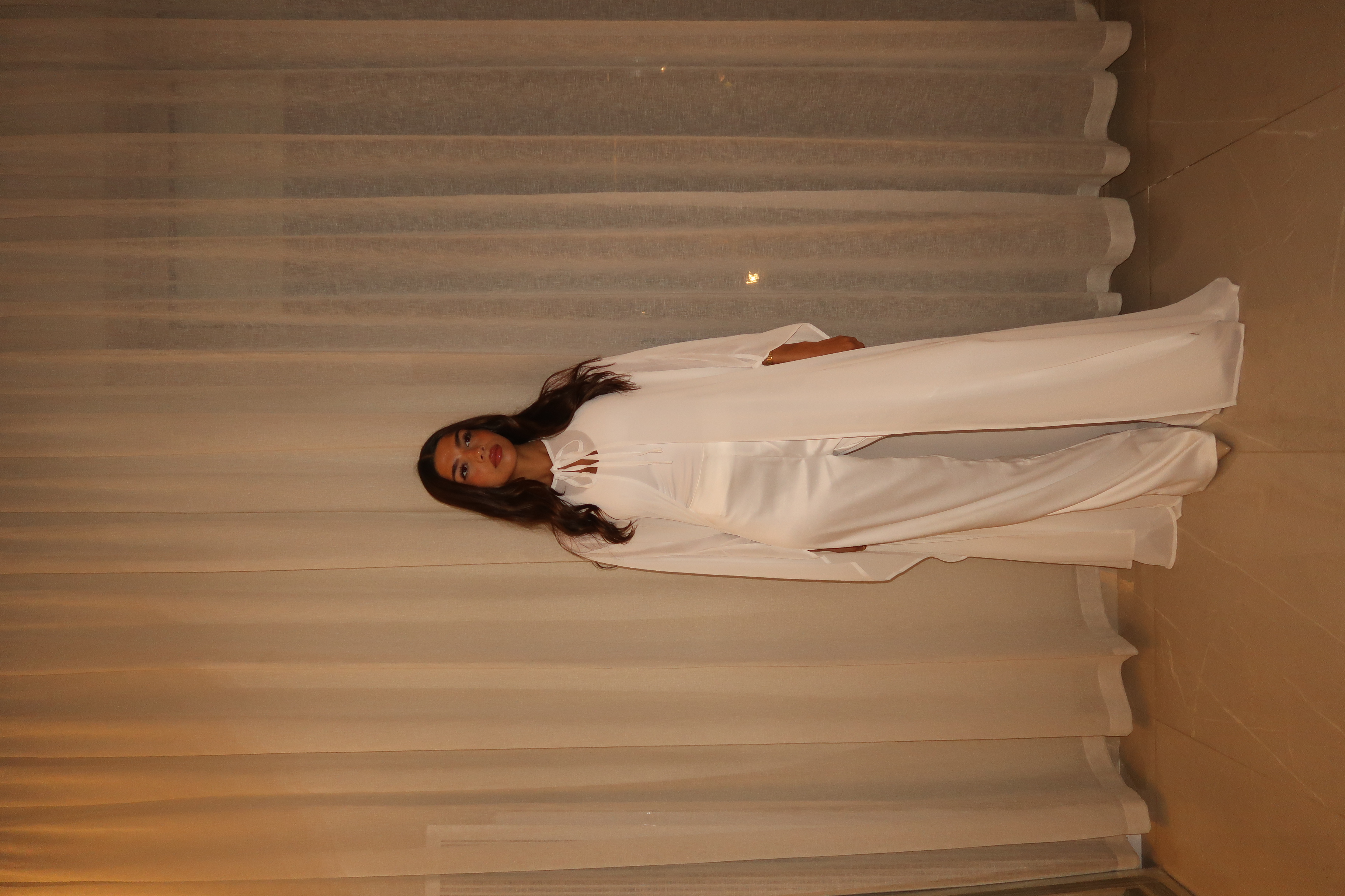 White Layal Cape Set 