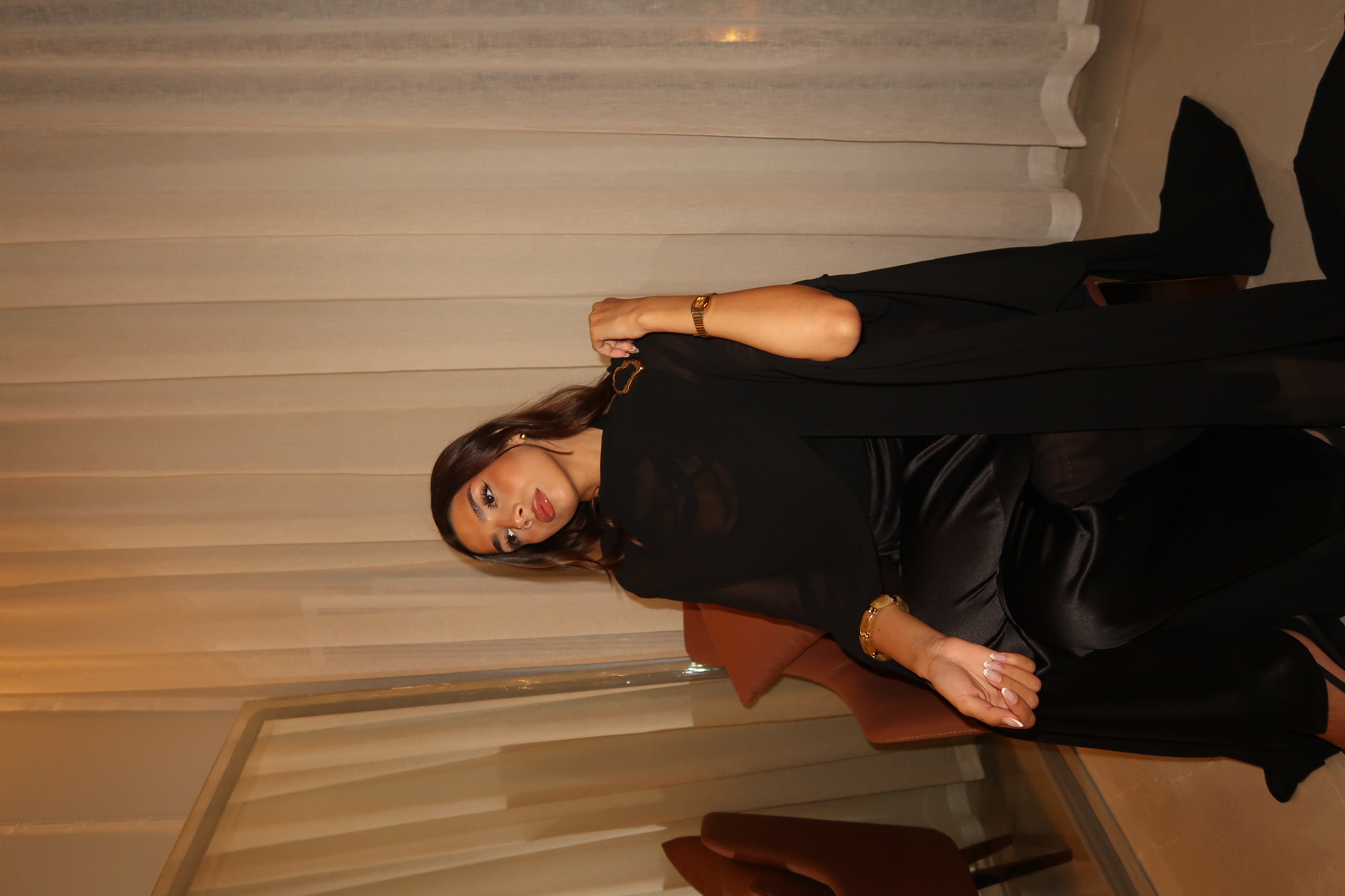 Black Layal Cape Set 