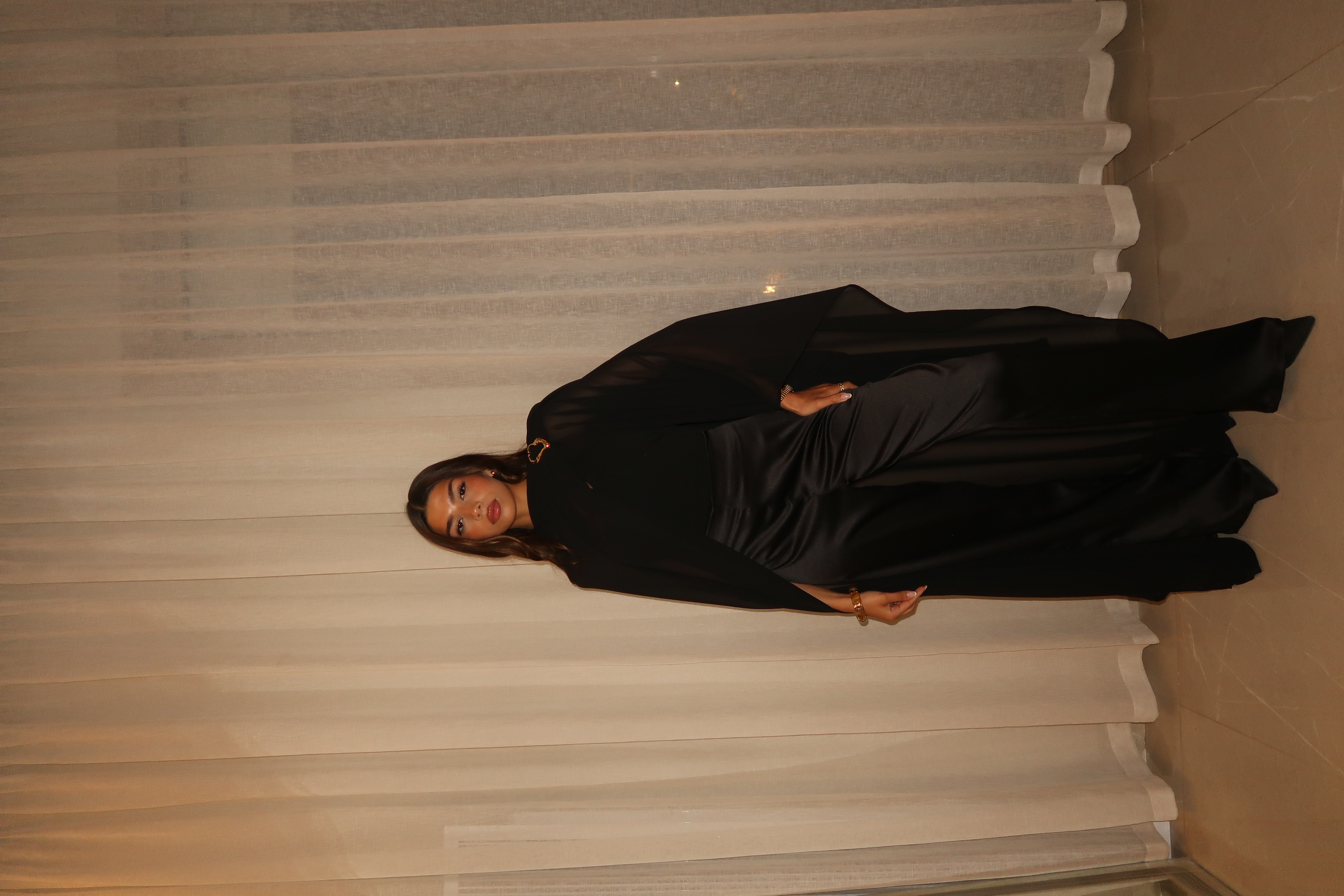 Black Layal Cape Set 