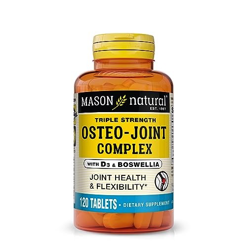 MASON NATURAL Triple Strength Osteo-Joint Complex with D3 & Boswellia, 60 Day Supply, Dietary Supplement for Normal Joint Support
