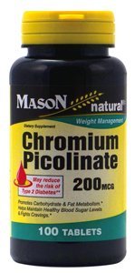 Mason Natural, Chromium Picolinate, 200 Mcg, 100 Tablets