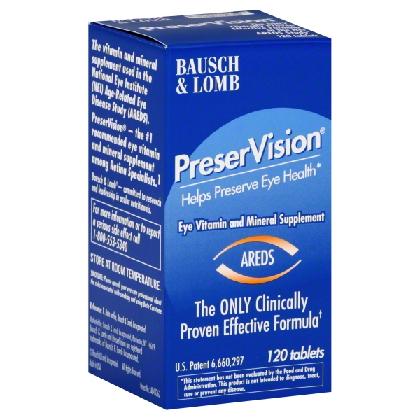 Bausch and Lomb Ocuvite Preservision Tablets 120 Tabs by Bausch and Lomb