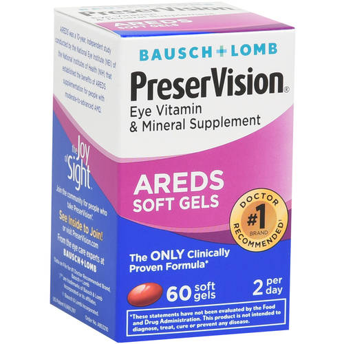 Bausch and Lomb Preservision Eye Vitamin and Mineral Supplements with Areds 60 Sgels by Bausch and Lomb