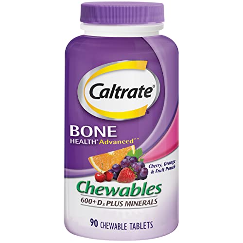 Caltrate 600+D3 Plus Minerals Cherry Orange & Fruit Punch 90 Chewable Tablets