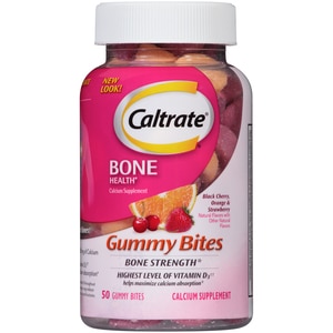 Caltrate Bone Health Gummy Bites Calcium Supplement 500 Mg, 50 CT