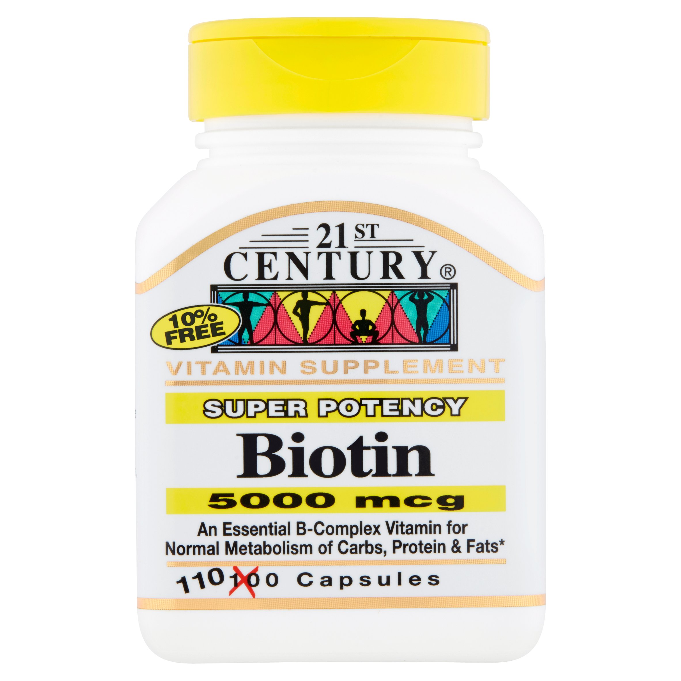 21st Century Biotin Vitamin | 5000 Mcg | 110 Caps