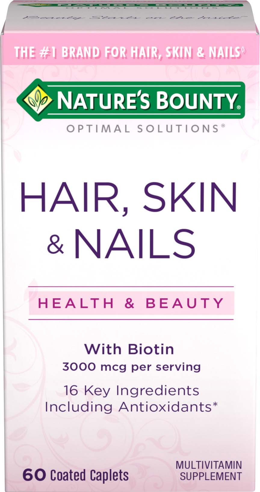 Nature's Bounty Hair, Skin & Nails Coated Caplets | 60 Cplts