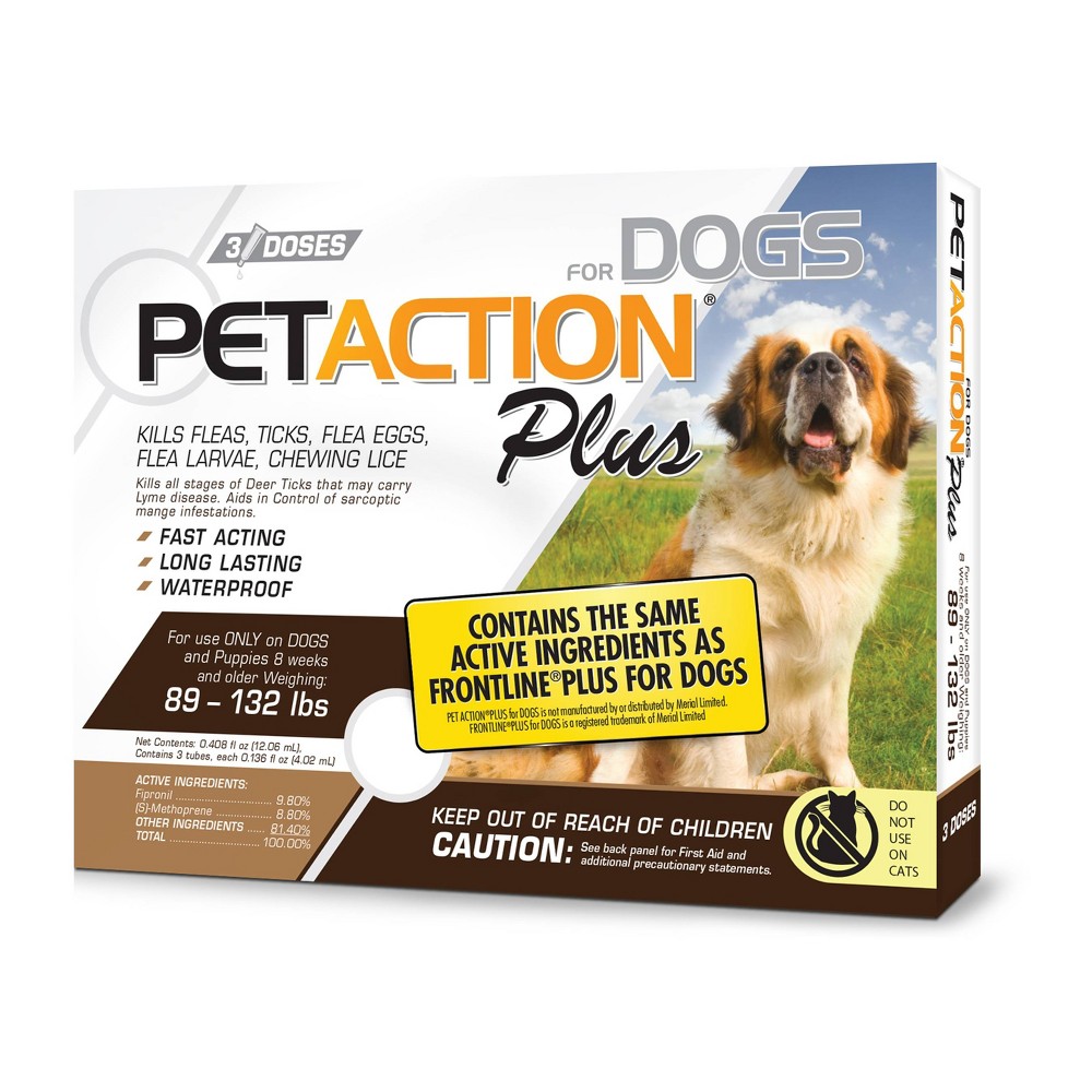 221545 Pet Action Plus Dog Flea & Tick Applicator, Extra Large Dogs