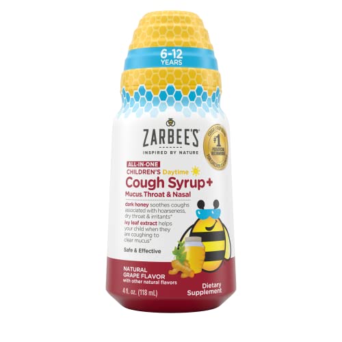 Zarbees Cough Syrup + Mucus, Throat & Nasal, Daytime, Natural Grape Flavor, Children's - 4