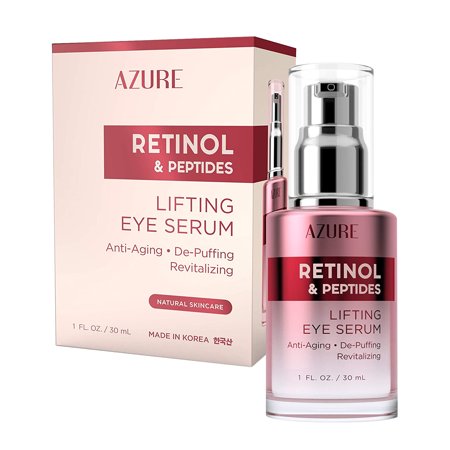 AZURE Retinol & Vitamin E Lifting Eye Serum - Anti-Aging  De-Puffing & Revitalizing | Reduces Wrinkles  Fine Lines & Under Eye Bags & Soothes Skin - 1