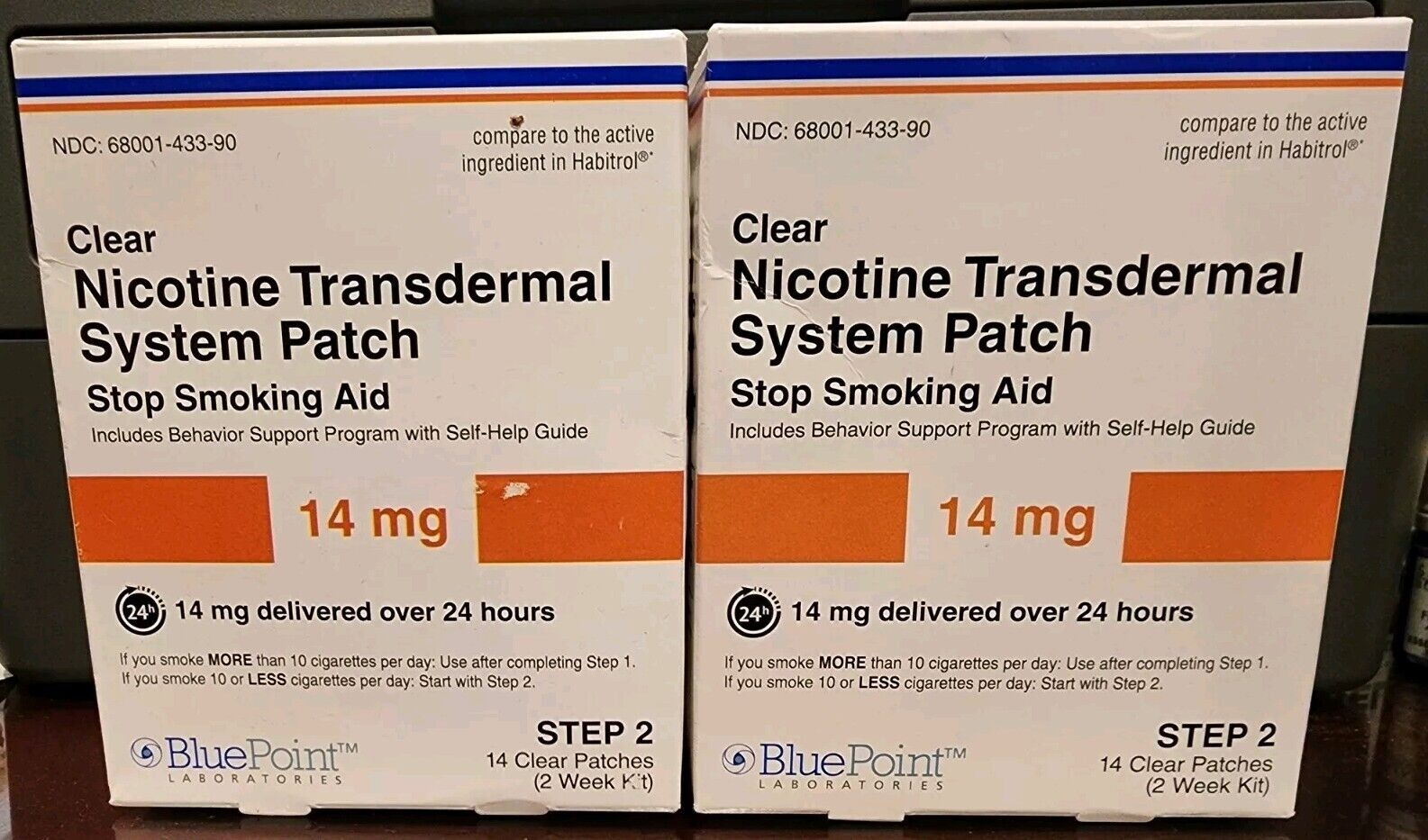 28 Patches BluePoint Nicotine Transdermal System Patch 14 MG Step 2 Exp. 05/2026